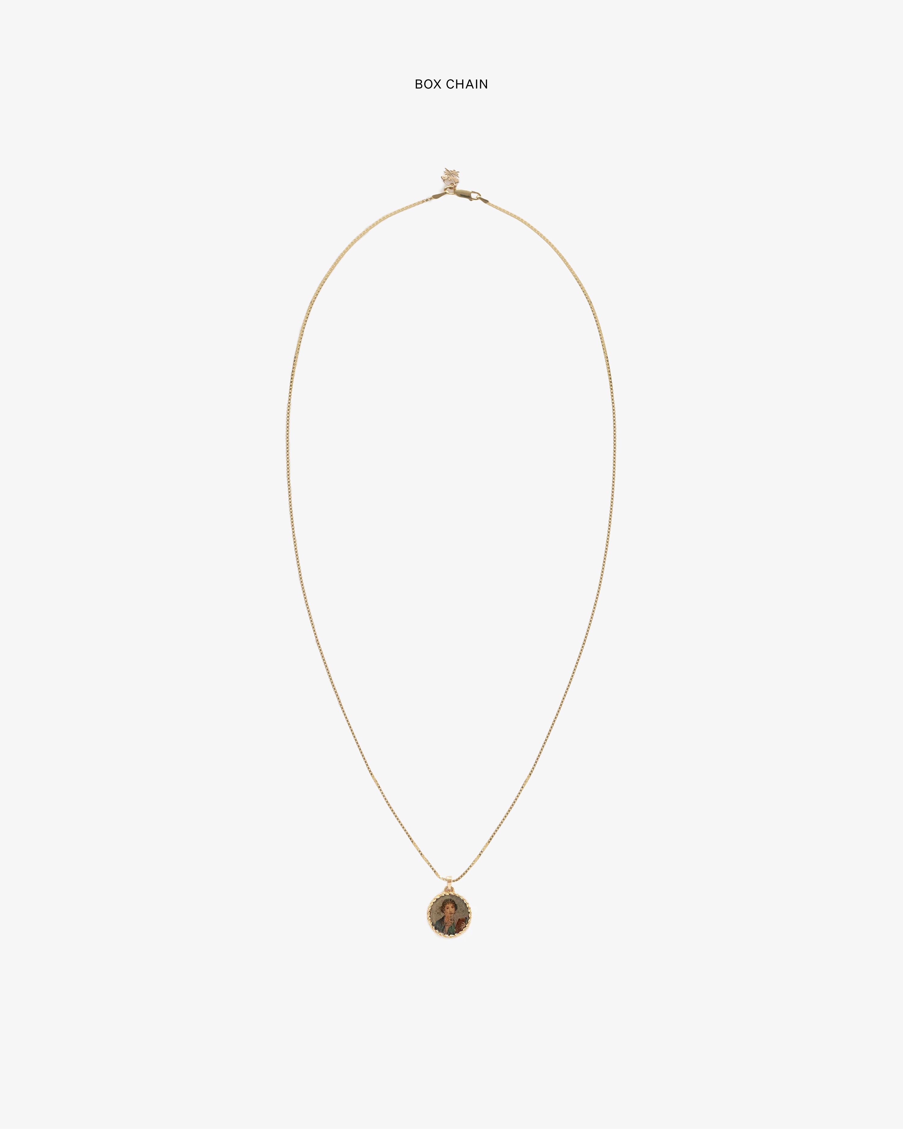 14Kt Gold Sappho Poet Relief Pendant