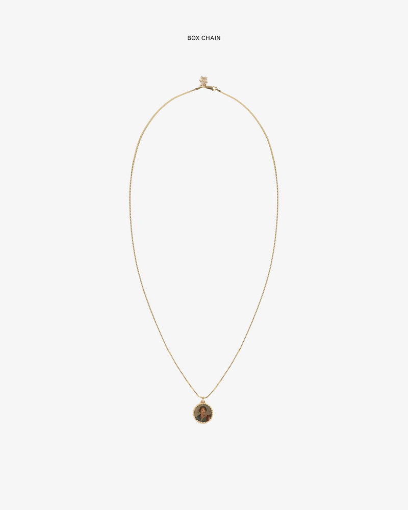14Kt Gold Sappho Poet Relief Pendant