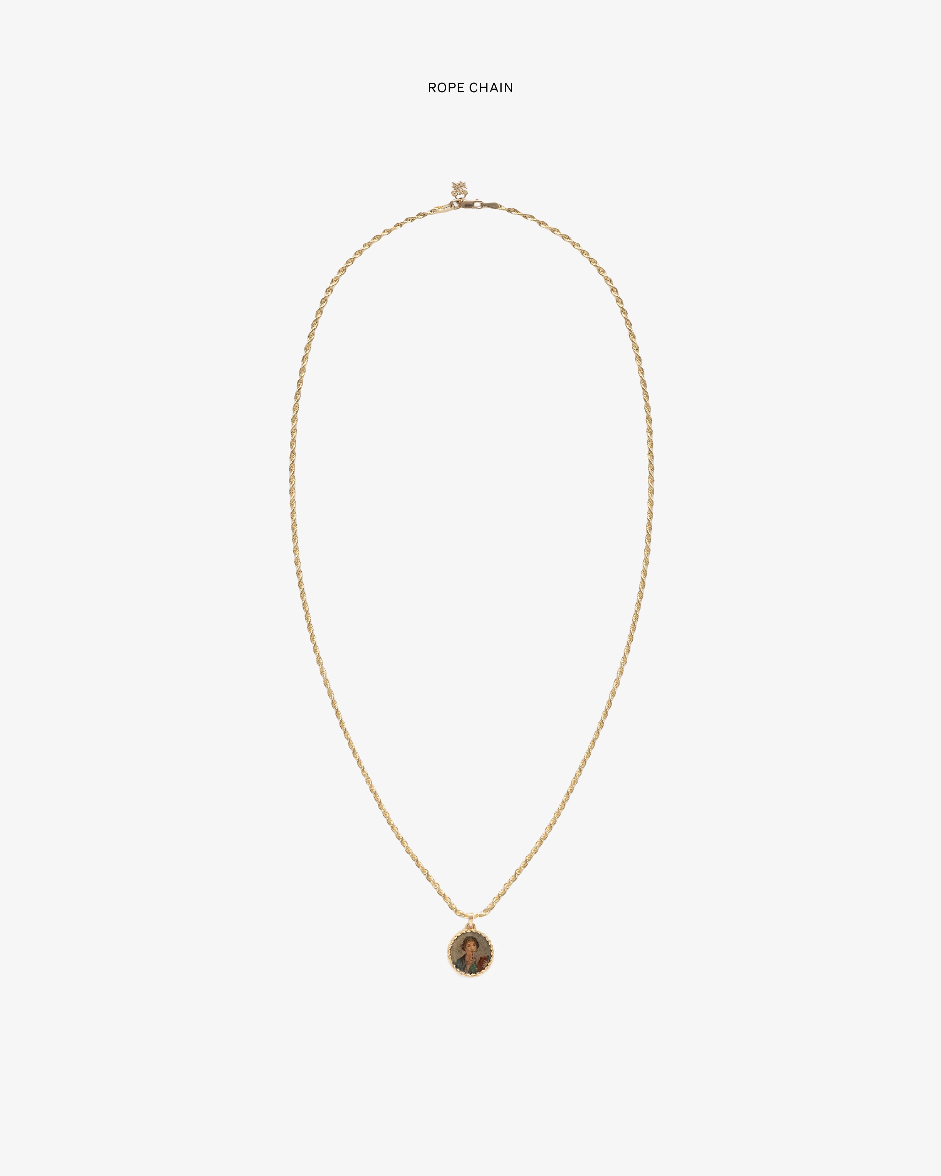 14Kt Gold Sappho Poet Relief Pendant