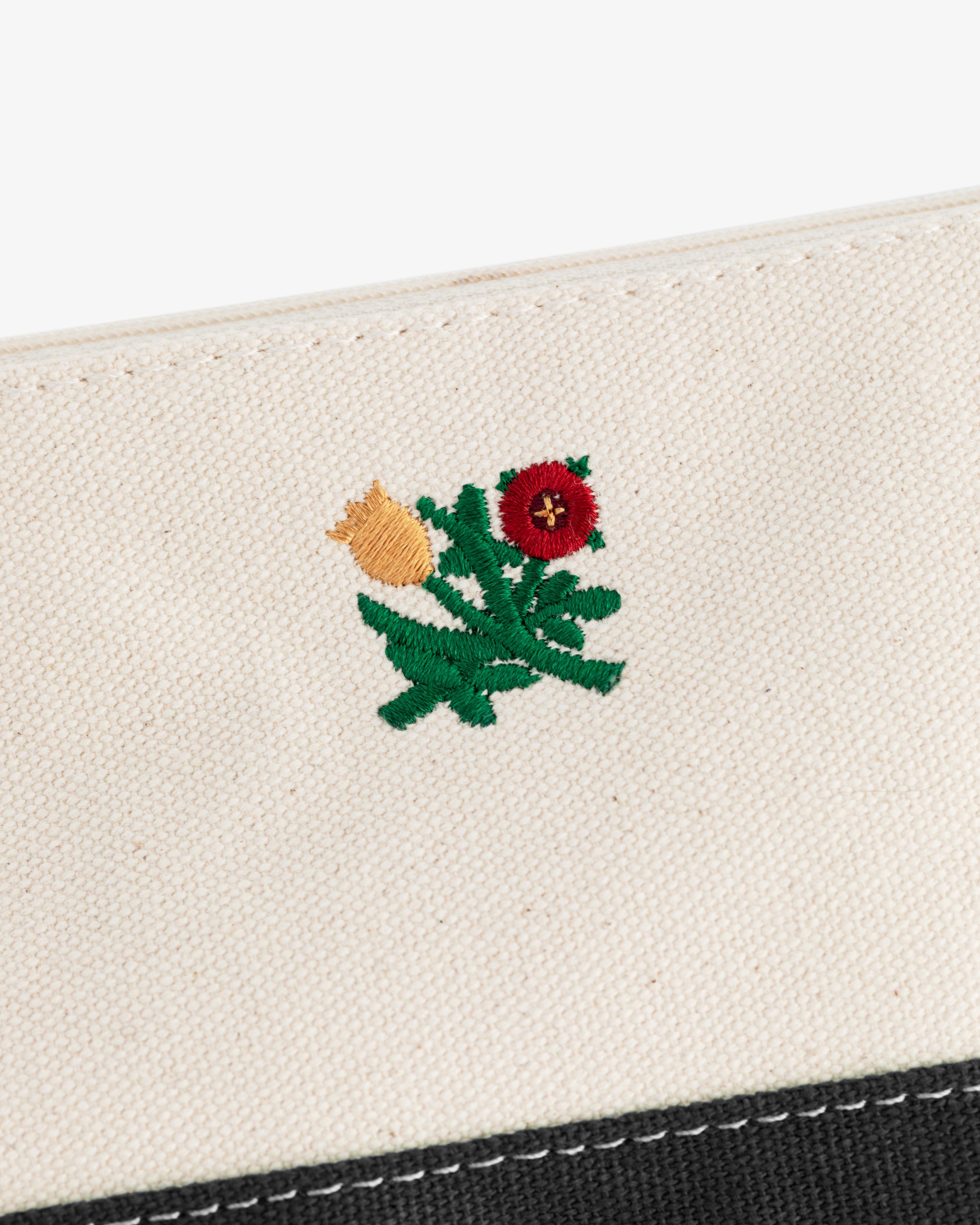 Crest Contrast Zip Pouch