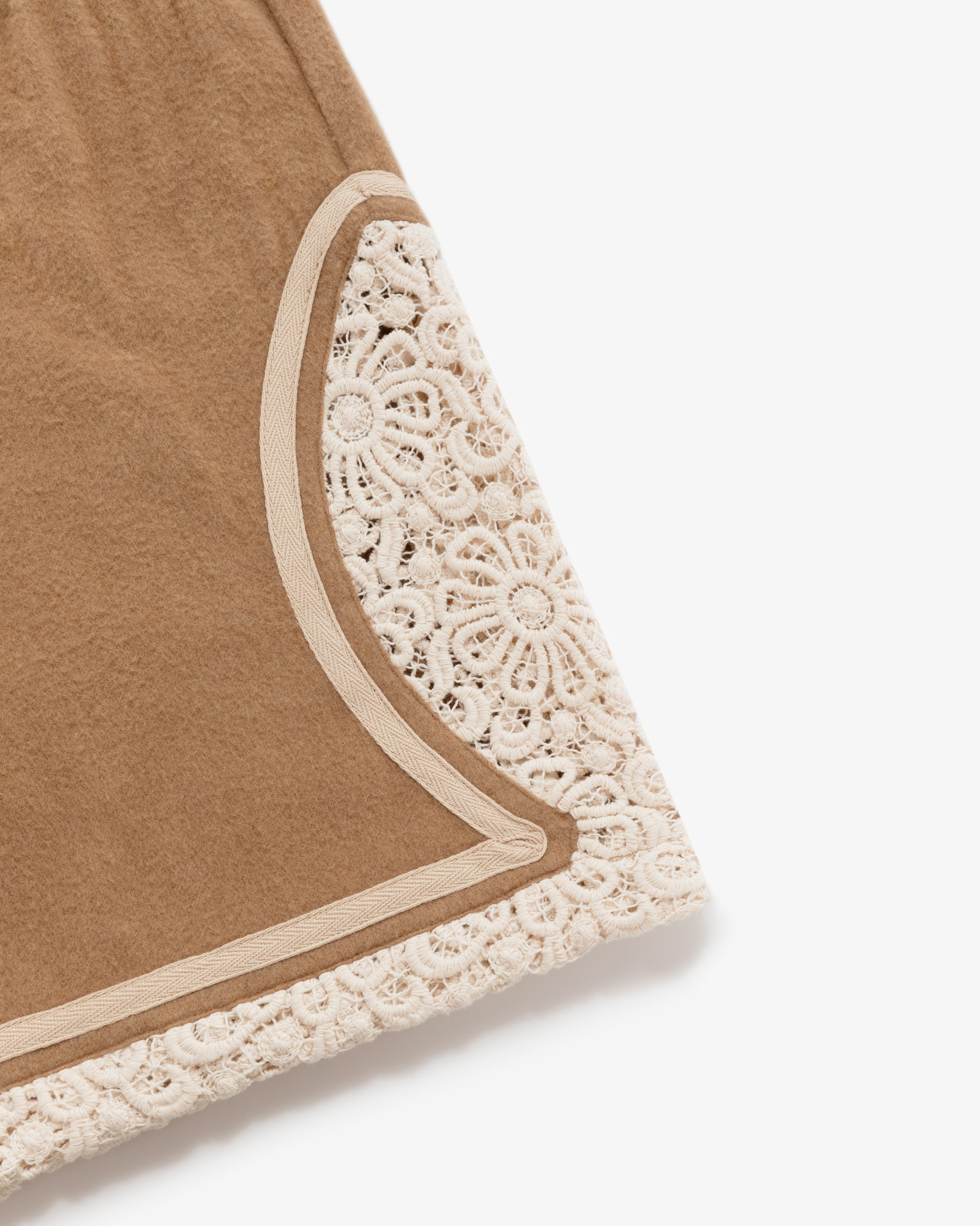 Lace Camel Court Short