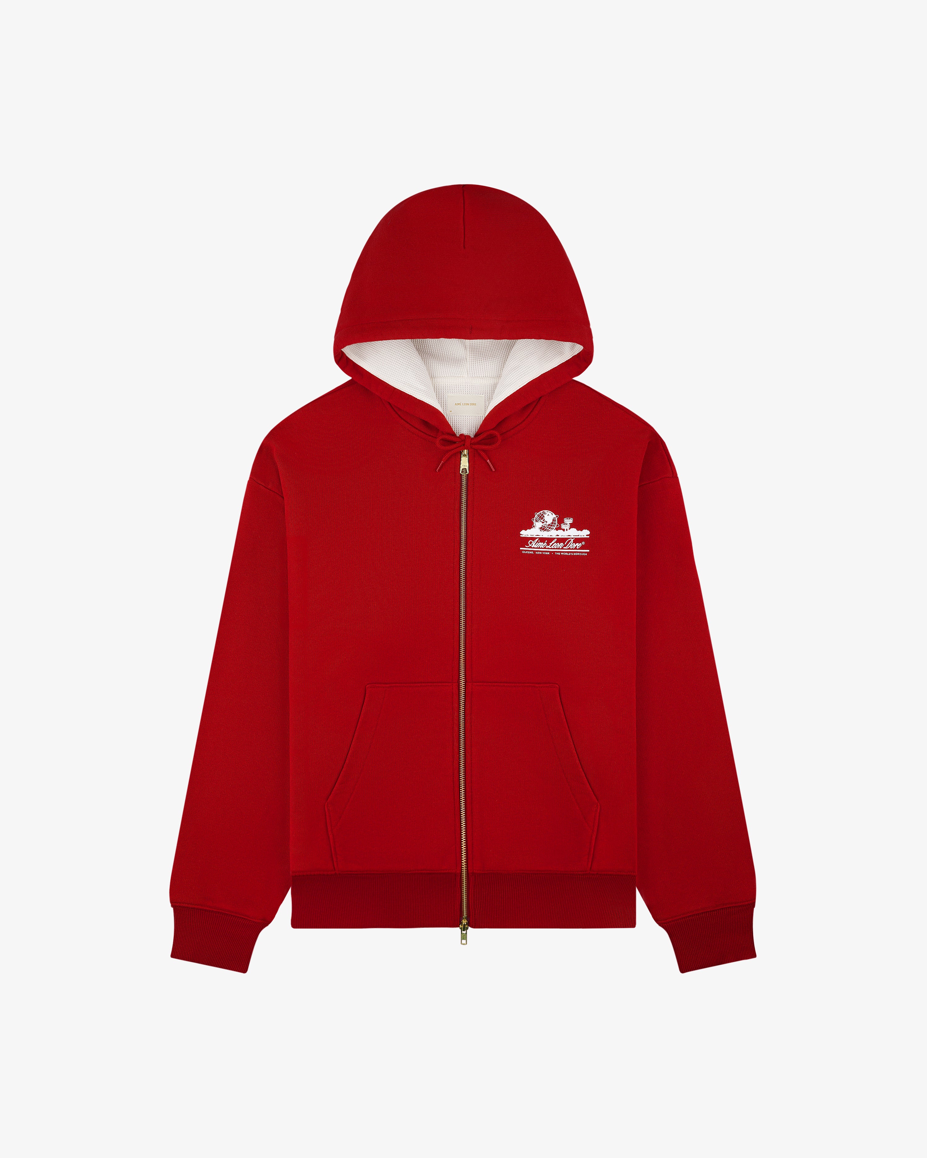 Unisphere Waffle Lined Full-Zip Hoodie