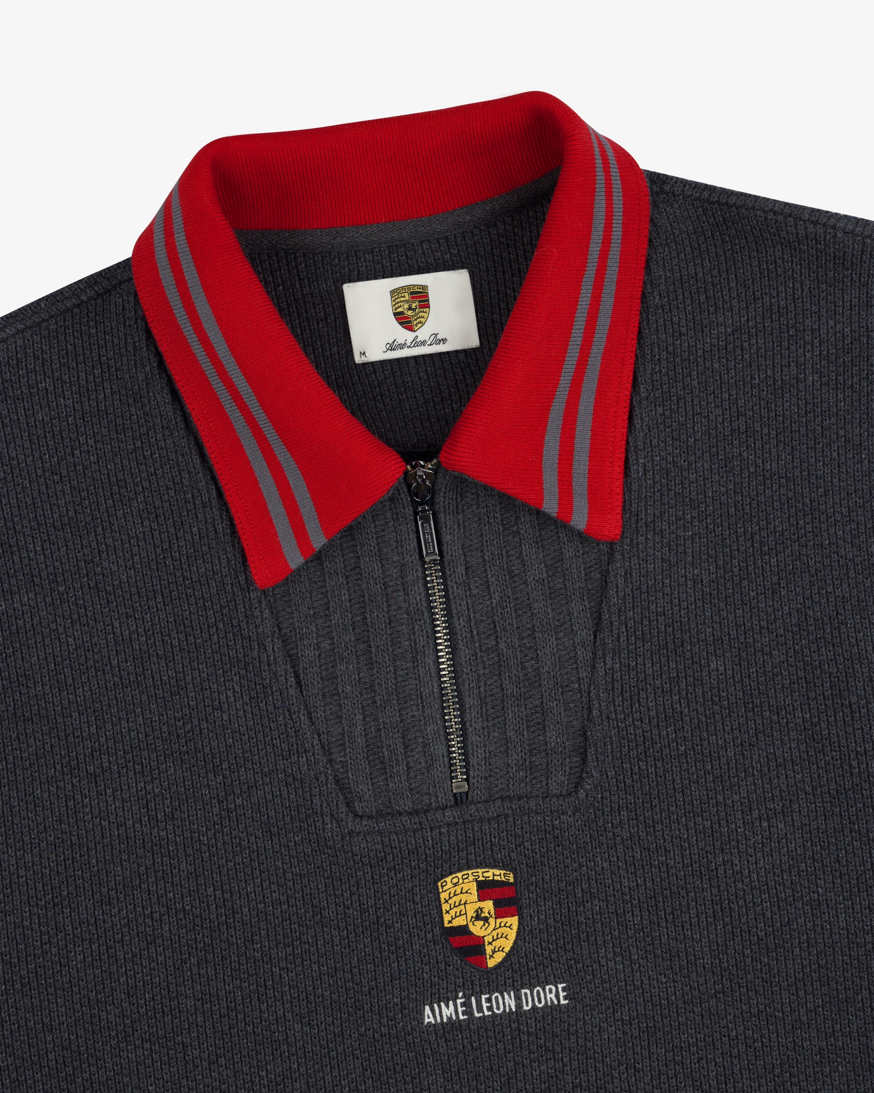 ALD / Porsche Jacquard Collar Quarter Zip Pullover