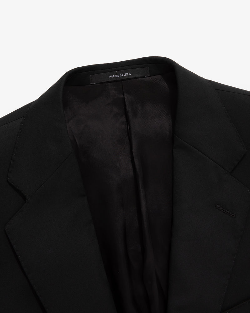 Single-Breasted Wool Suit Jacket