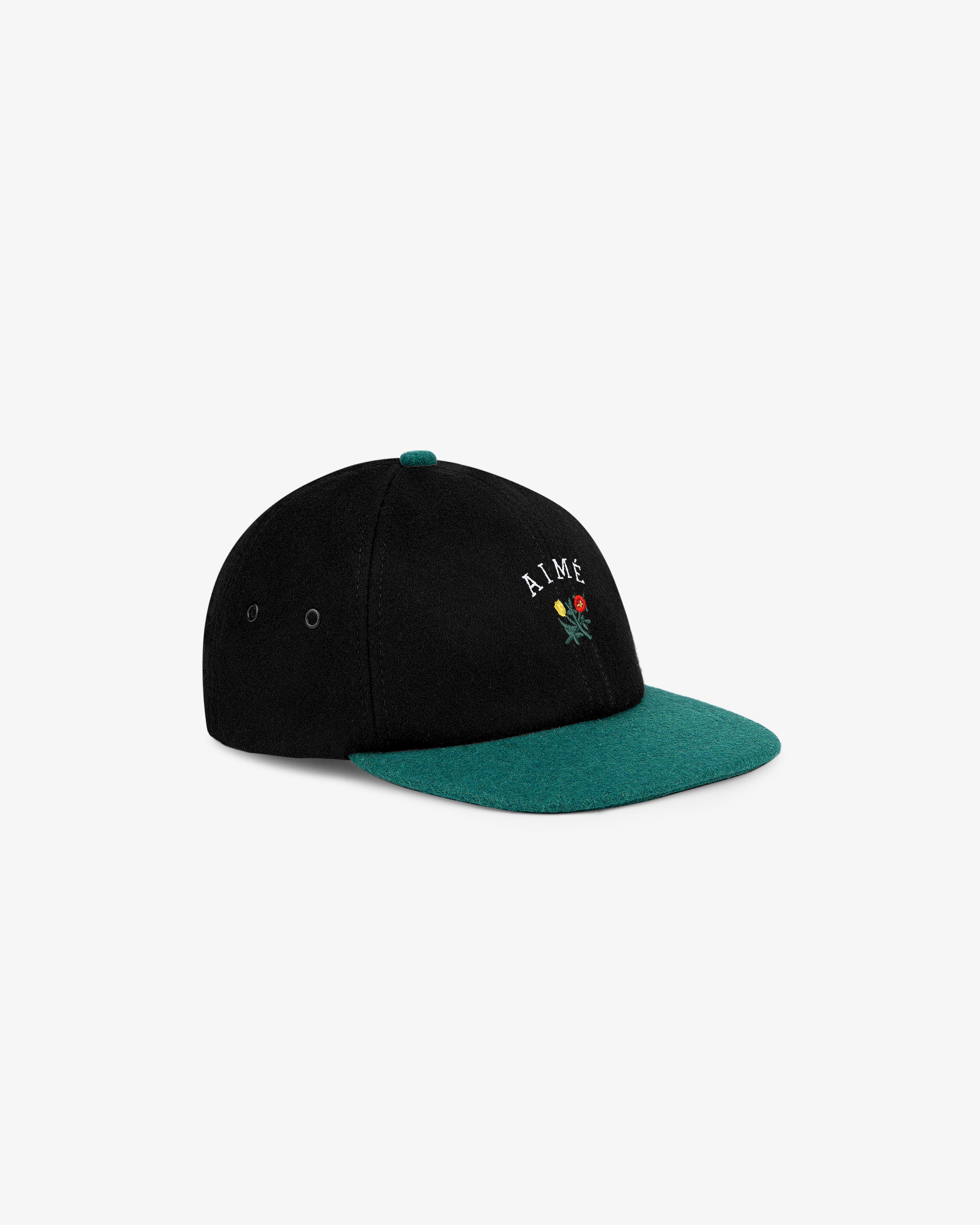 Wool Colorblock Crest Hat