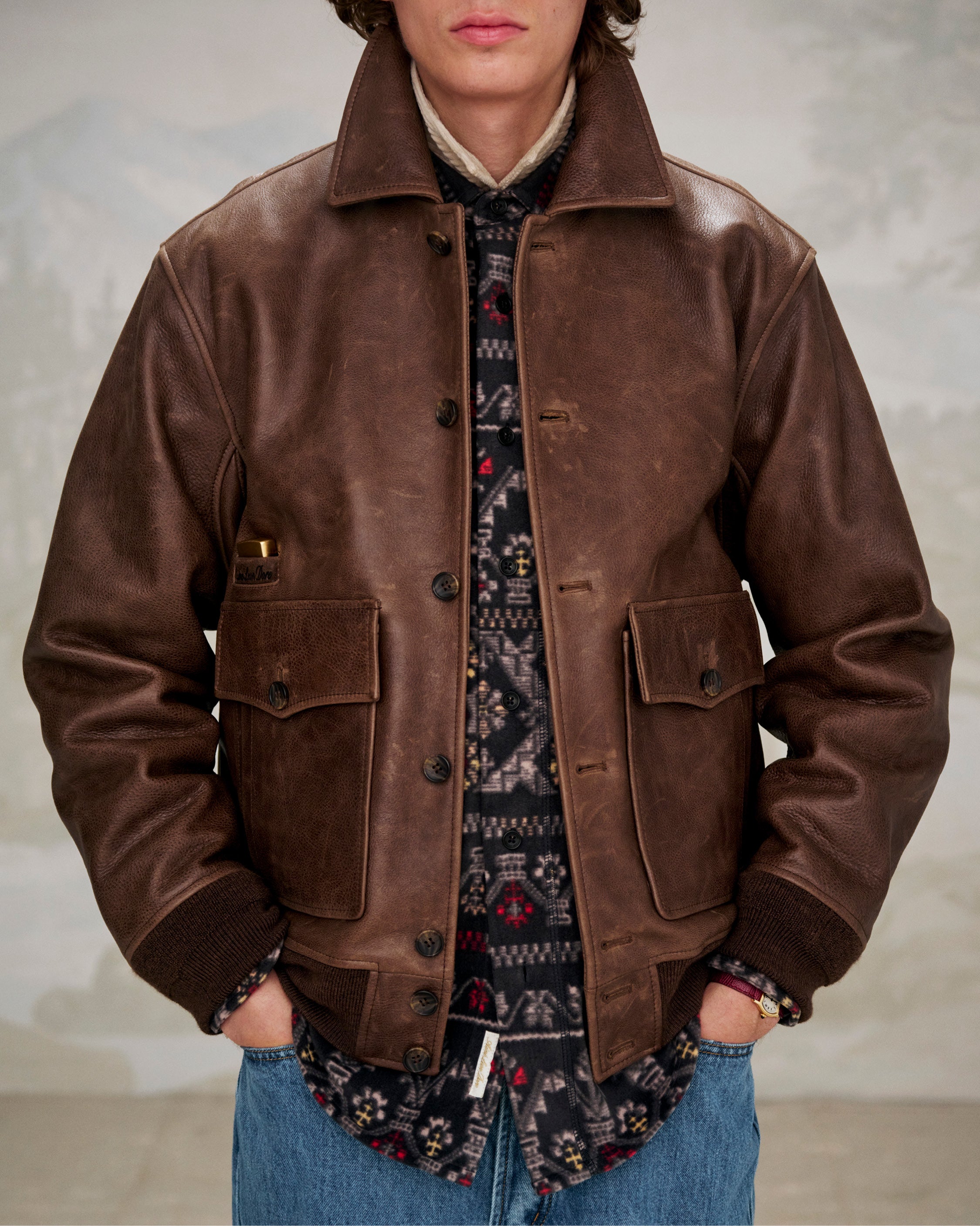 Lightweight Printed Fleece Shirt