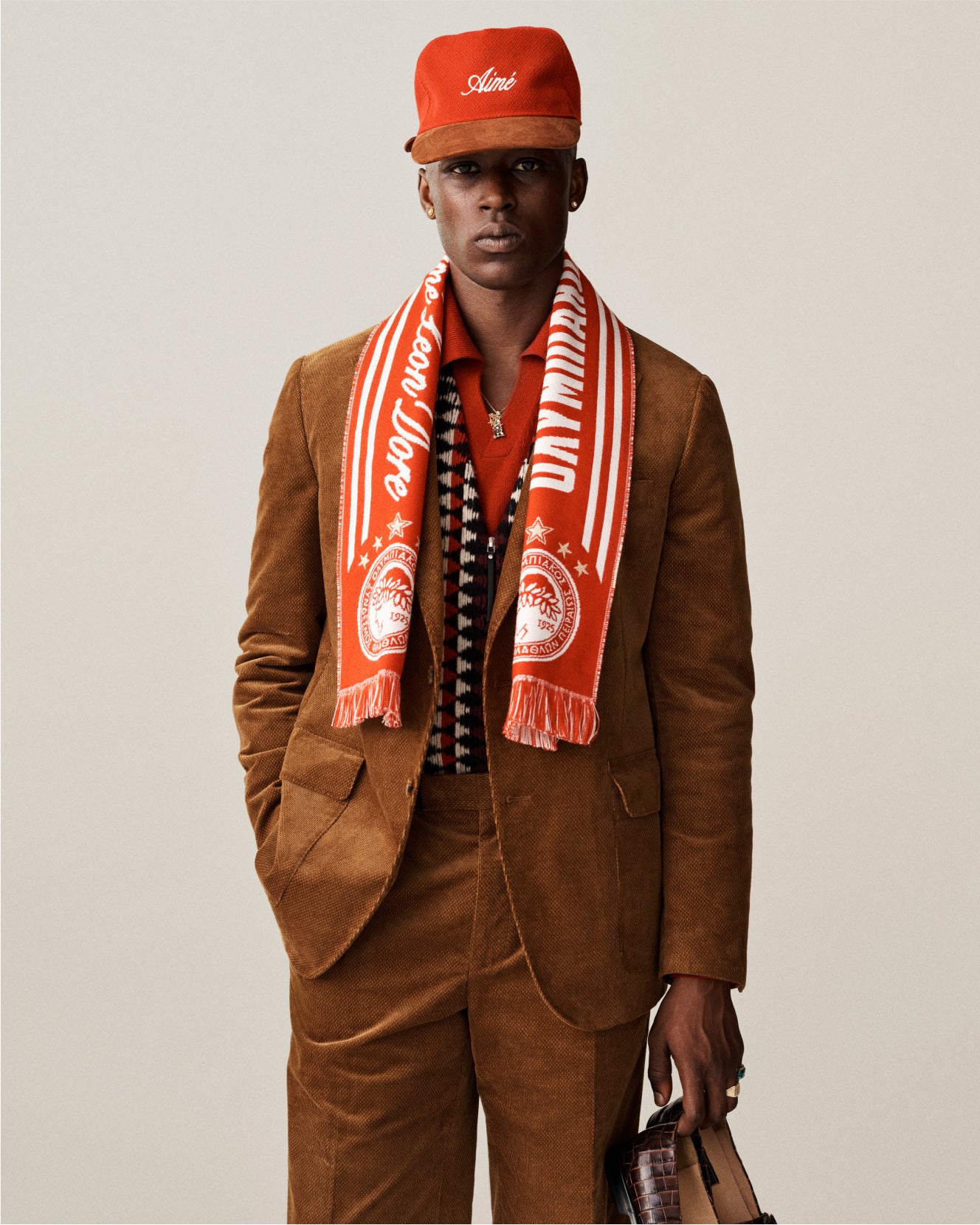 Wool Argyle Zip Vest
