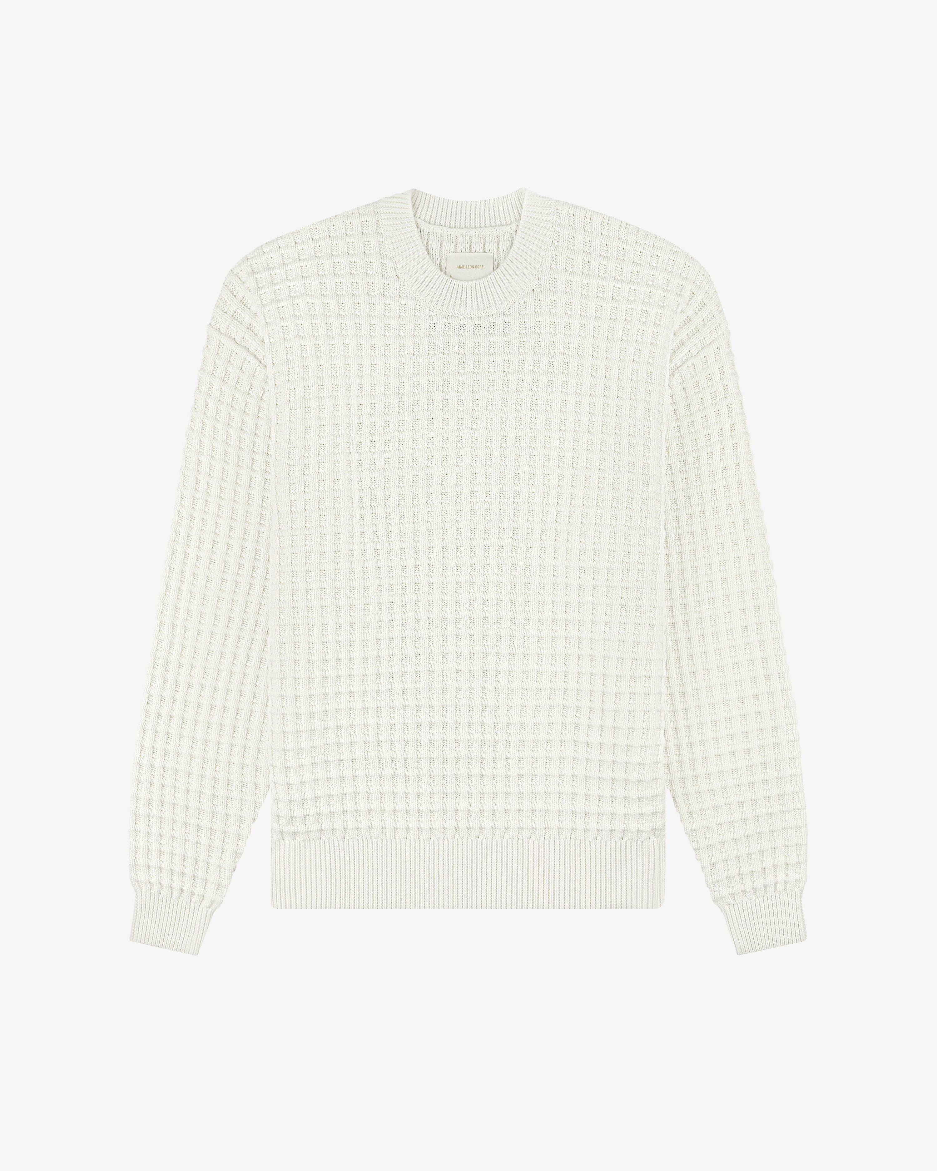 Waffle Crewneck Sweater