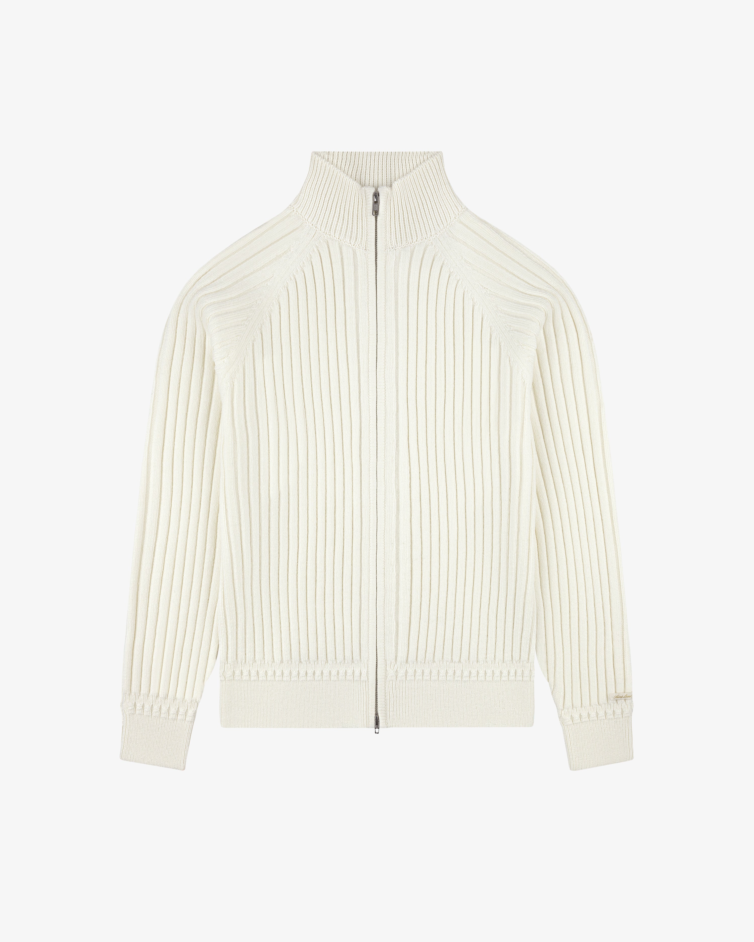 Drop Needle Full-Zip Sweater