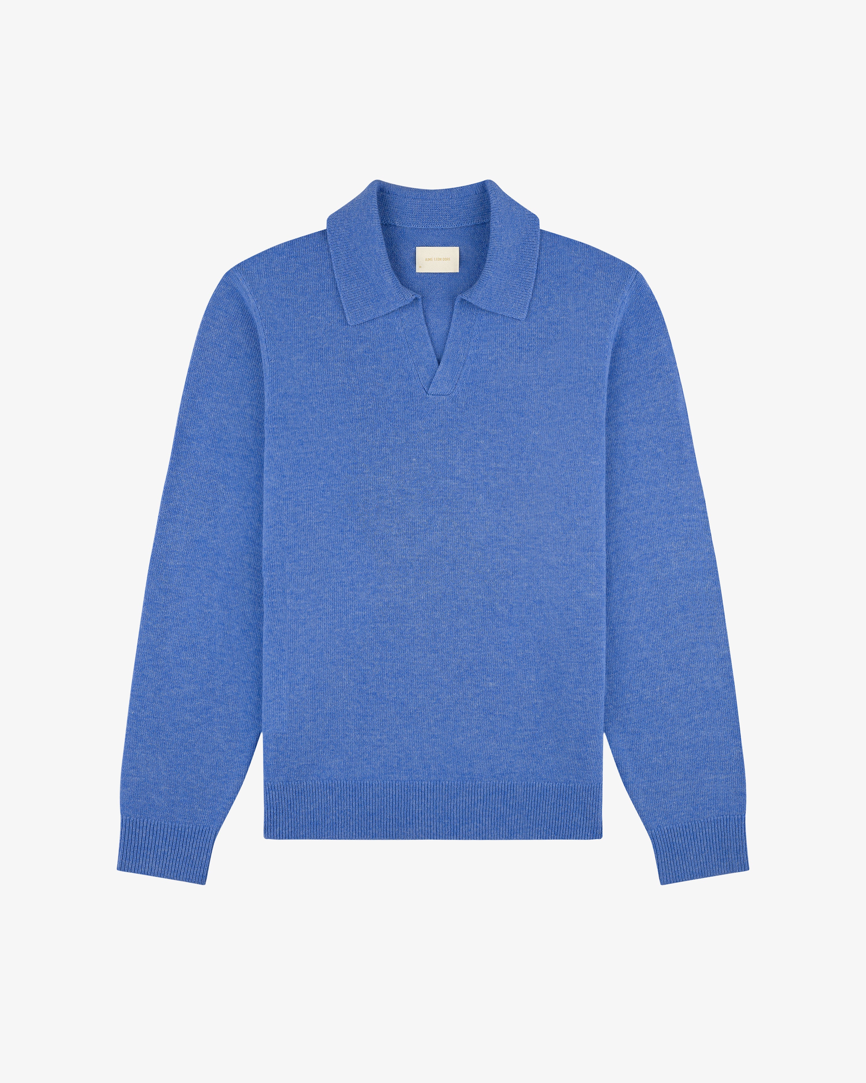 Wool Knit Polo Sweater