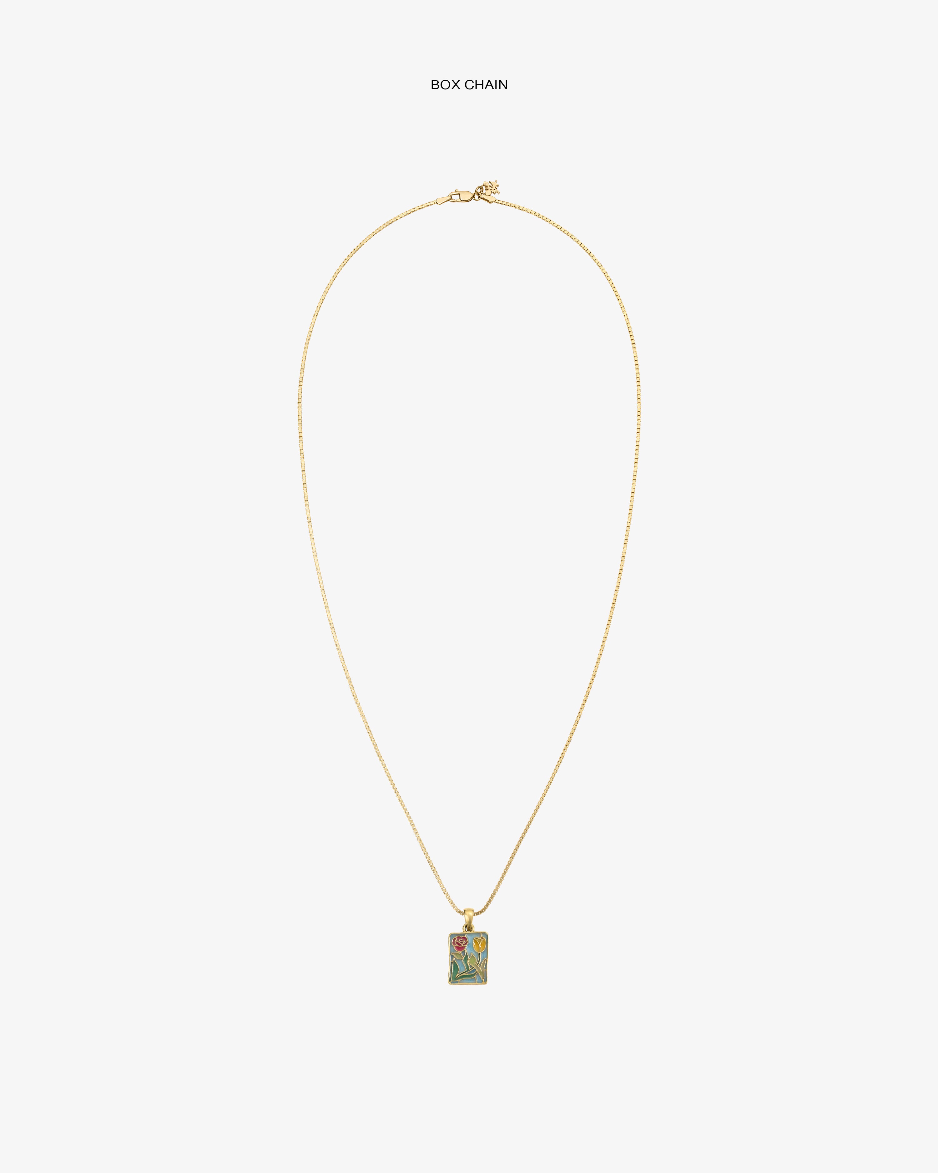 14Kt Gold Stained Glass Crest Pendant