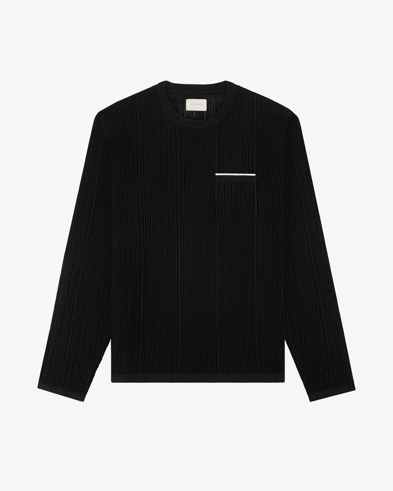 Long-Sleeve Mesh Knit Tee