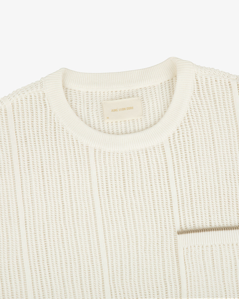 Long-Sleeve Mesh Knit Tee