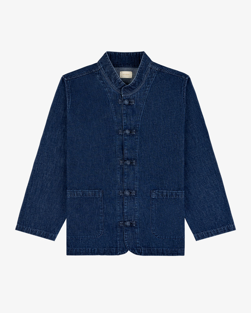 Denim Collarband Jacket
