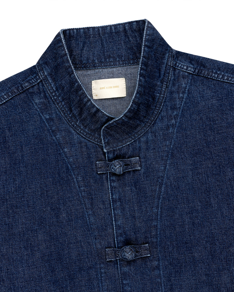 Denim Collarband Jacket