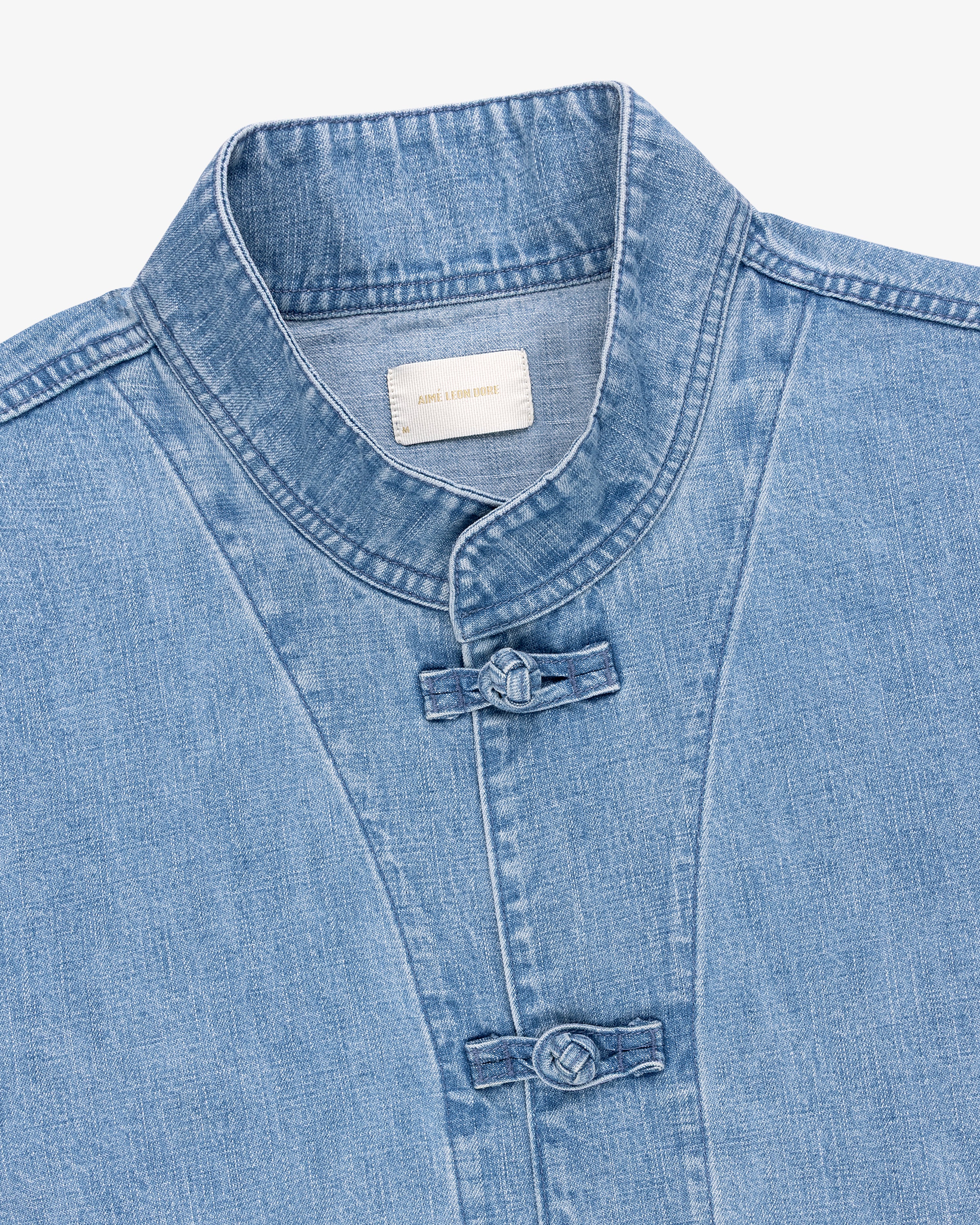 Denim Collarband Jacket