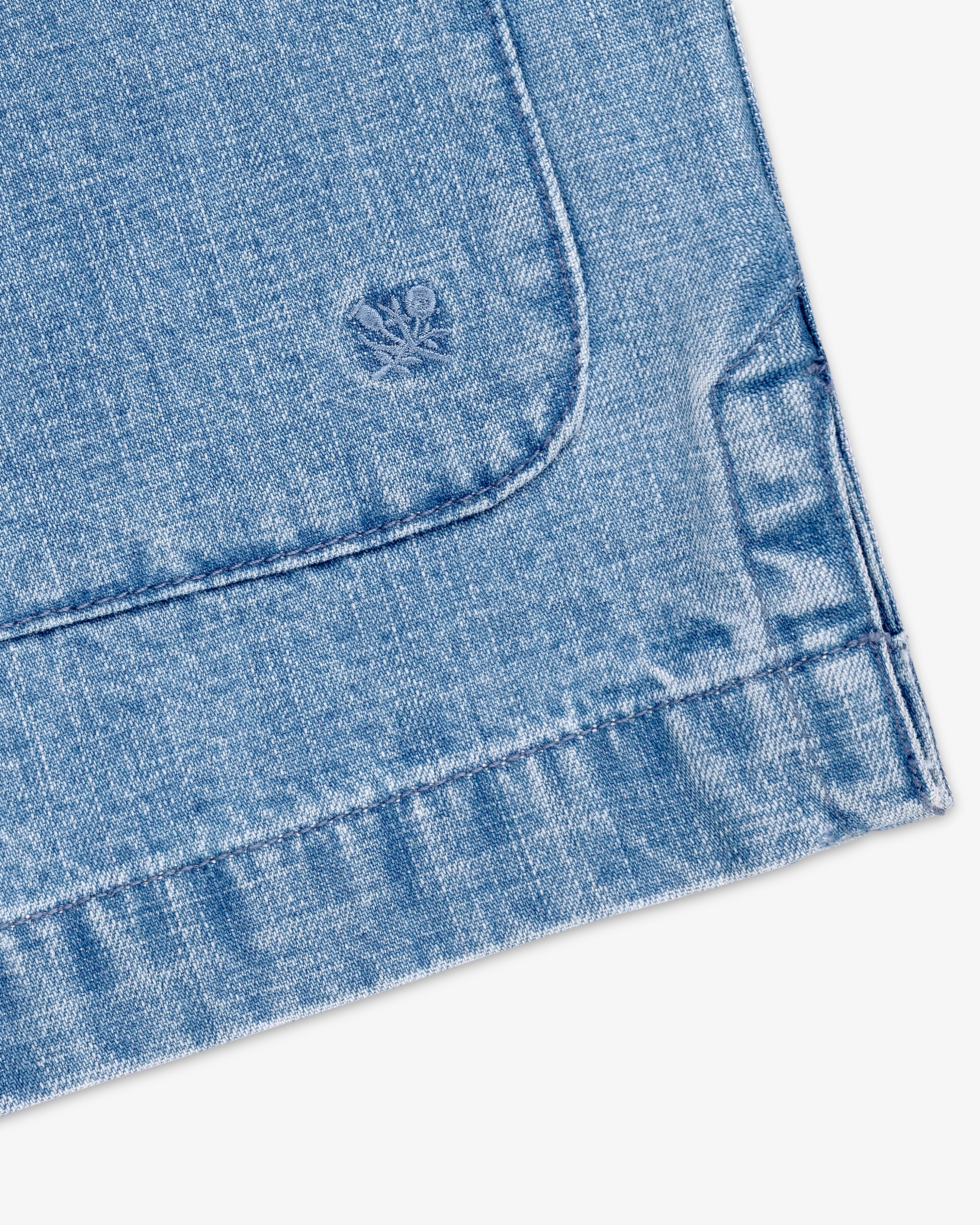 Denim Collarband Jacket