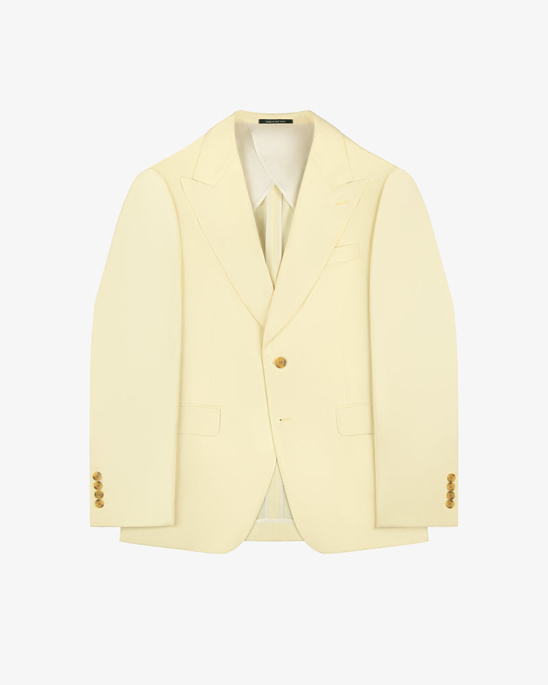 Single-Breasted Peak Lapel Suit Jacket