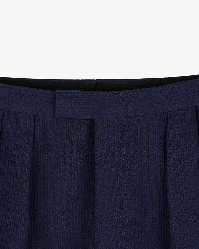 Double-Breasted Wool Seersucker Suit Trouser