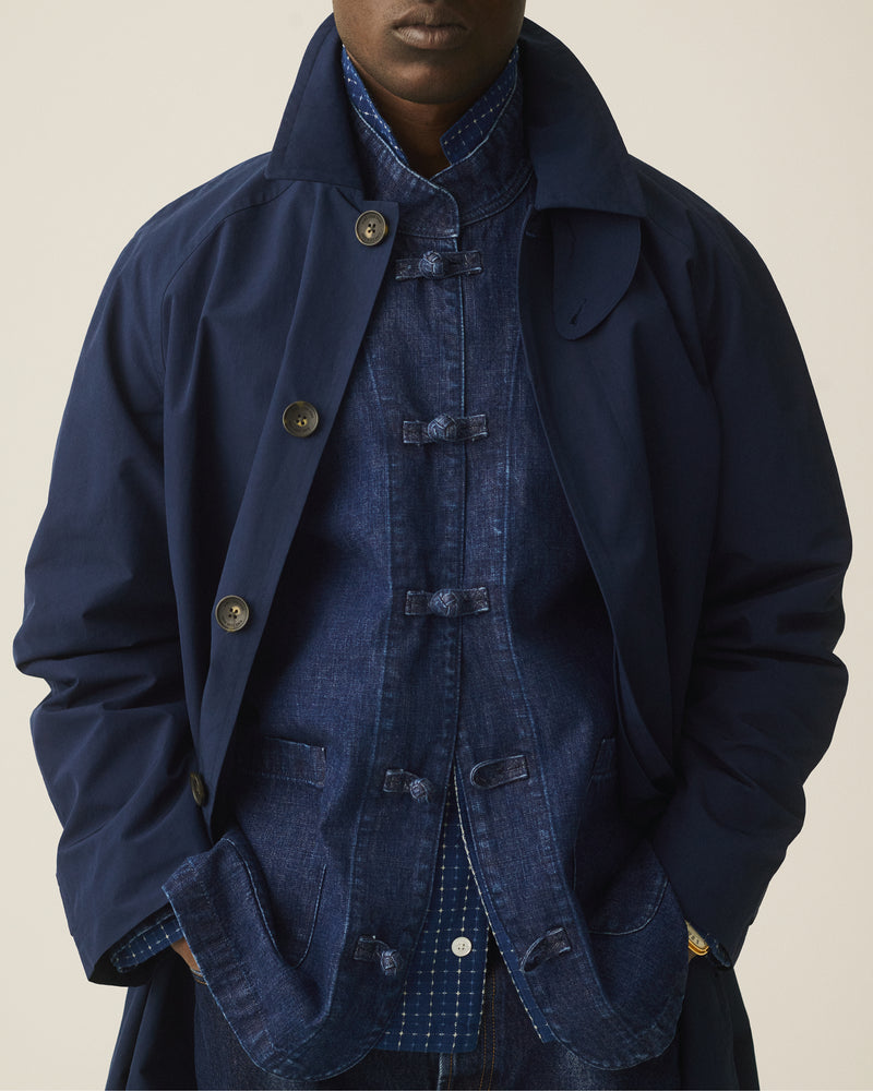 Denim Collarband Jacket