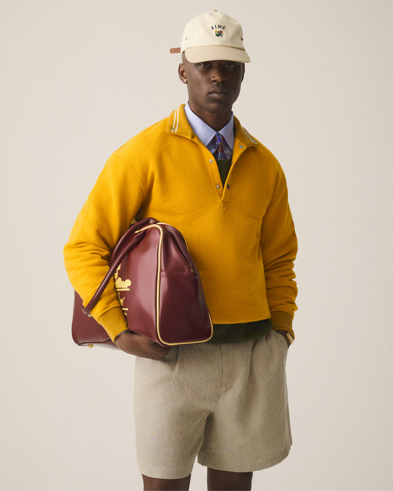 Jacquard Collar Snap Pullover