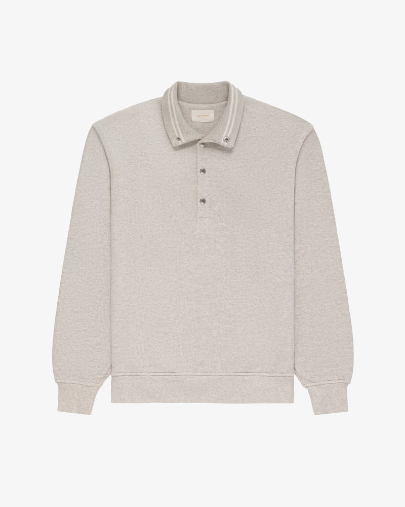 Jacquard Collar Snap Pullover