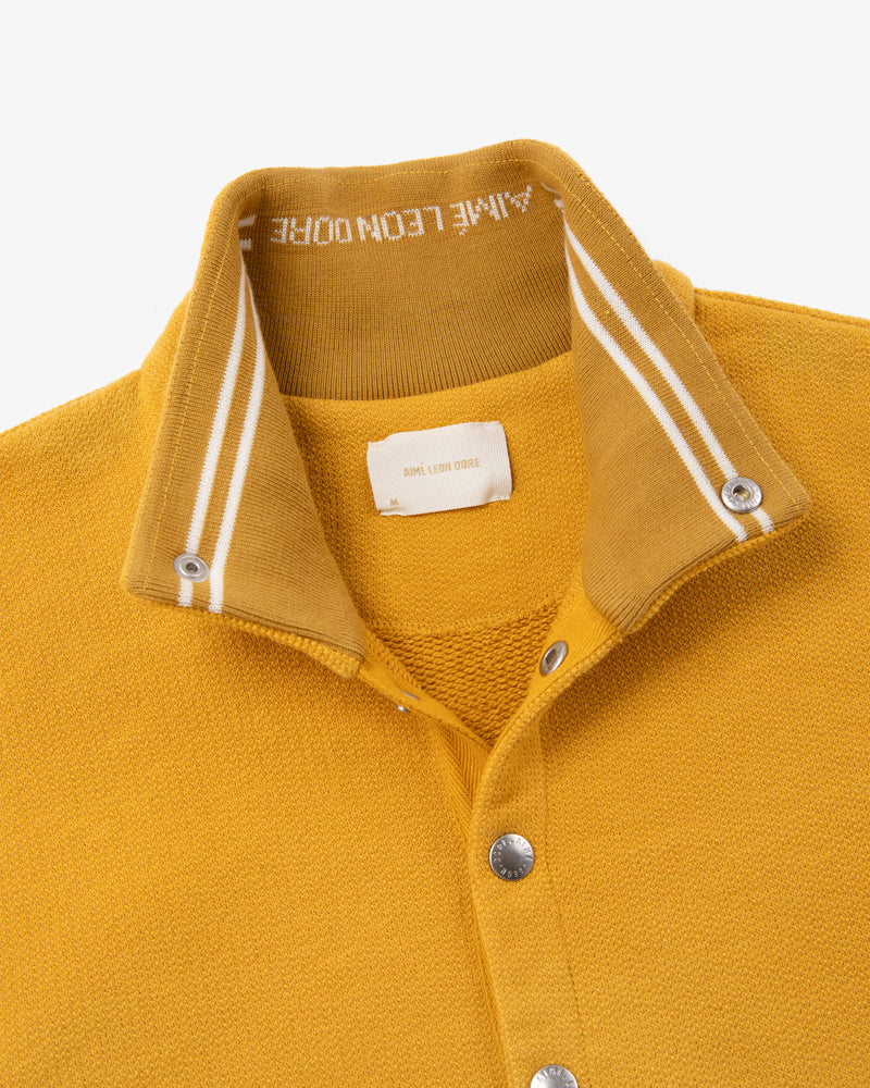 Jacquard Collar Snap Pullover