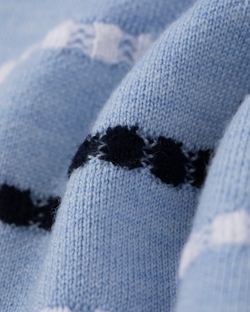Jacquard Stripe Polo Cardigan
