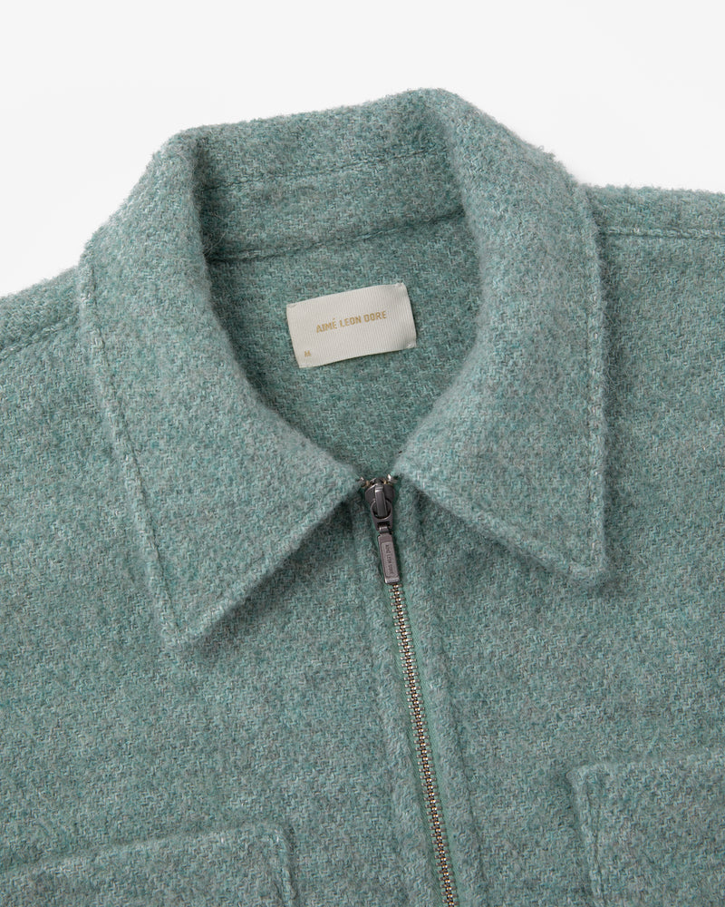 Alpaca Blend Zip Shirt