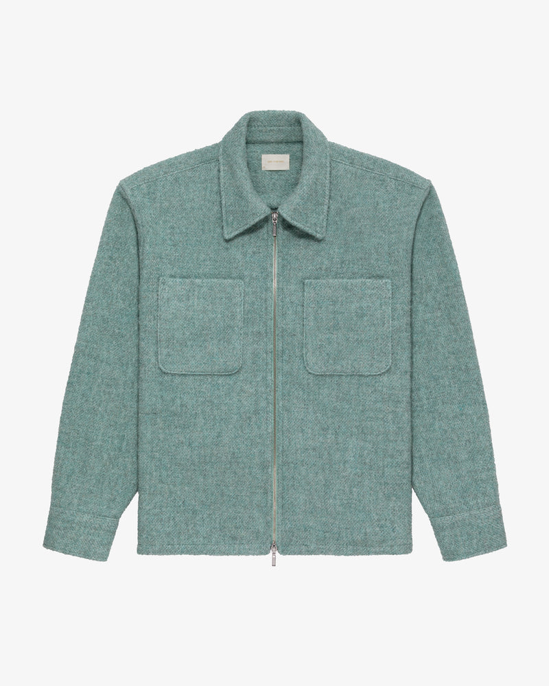 Alpaca Blend Zip Shirt