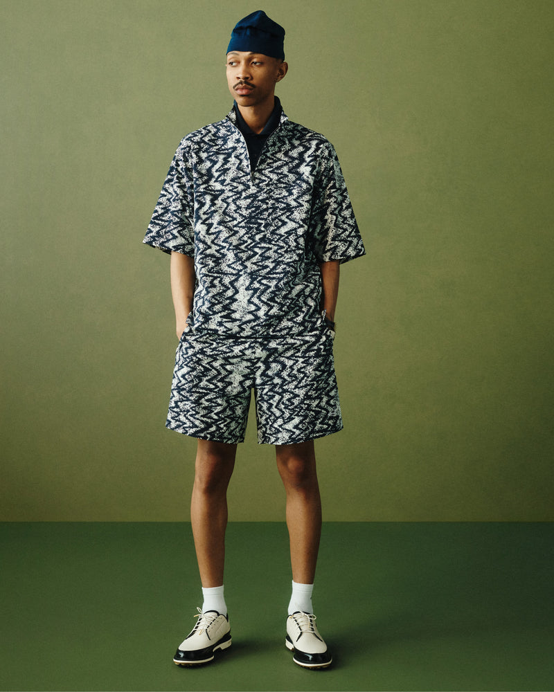 ALD Golf Patterned Quarter Zip Pullover