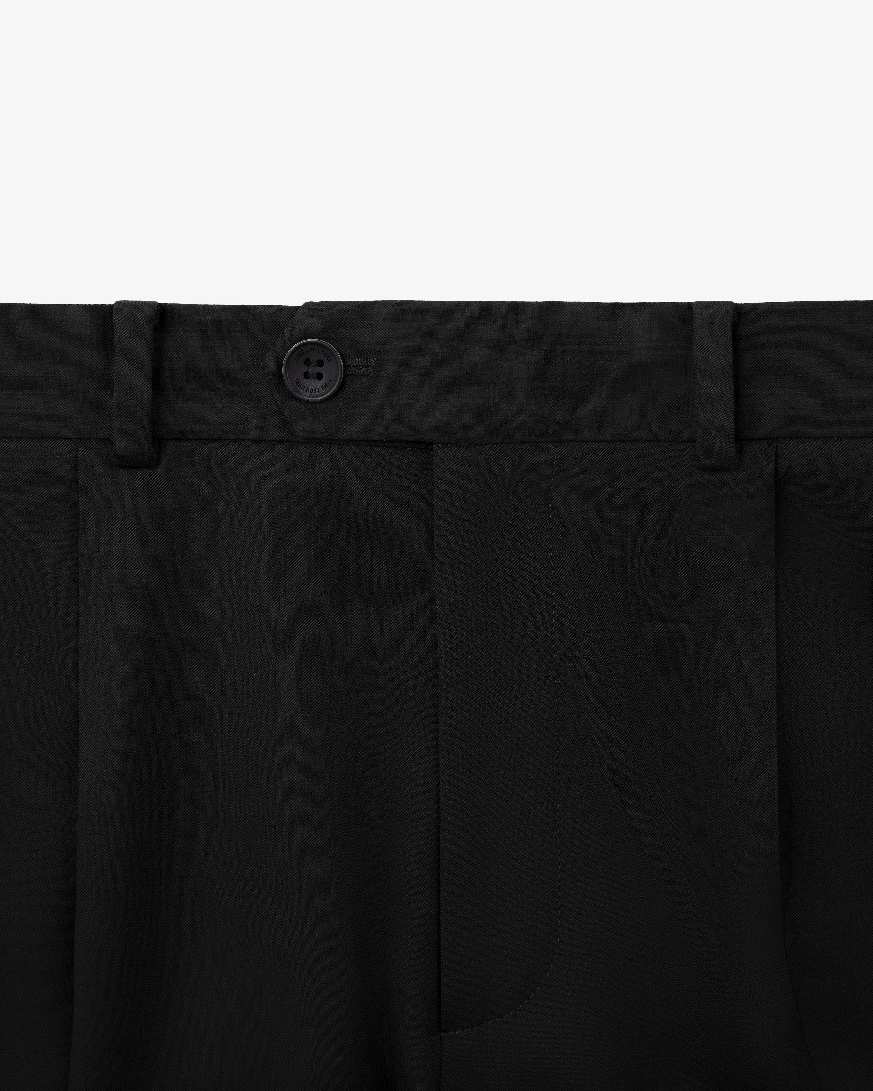 Single-Pleated Gabardine Trouser