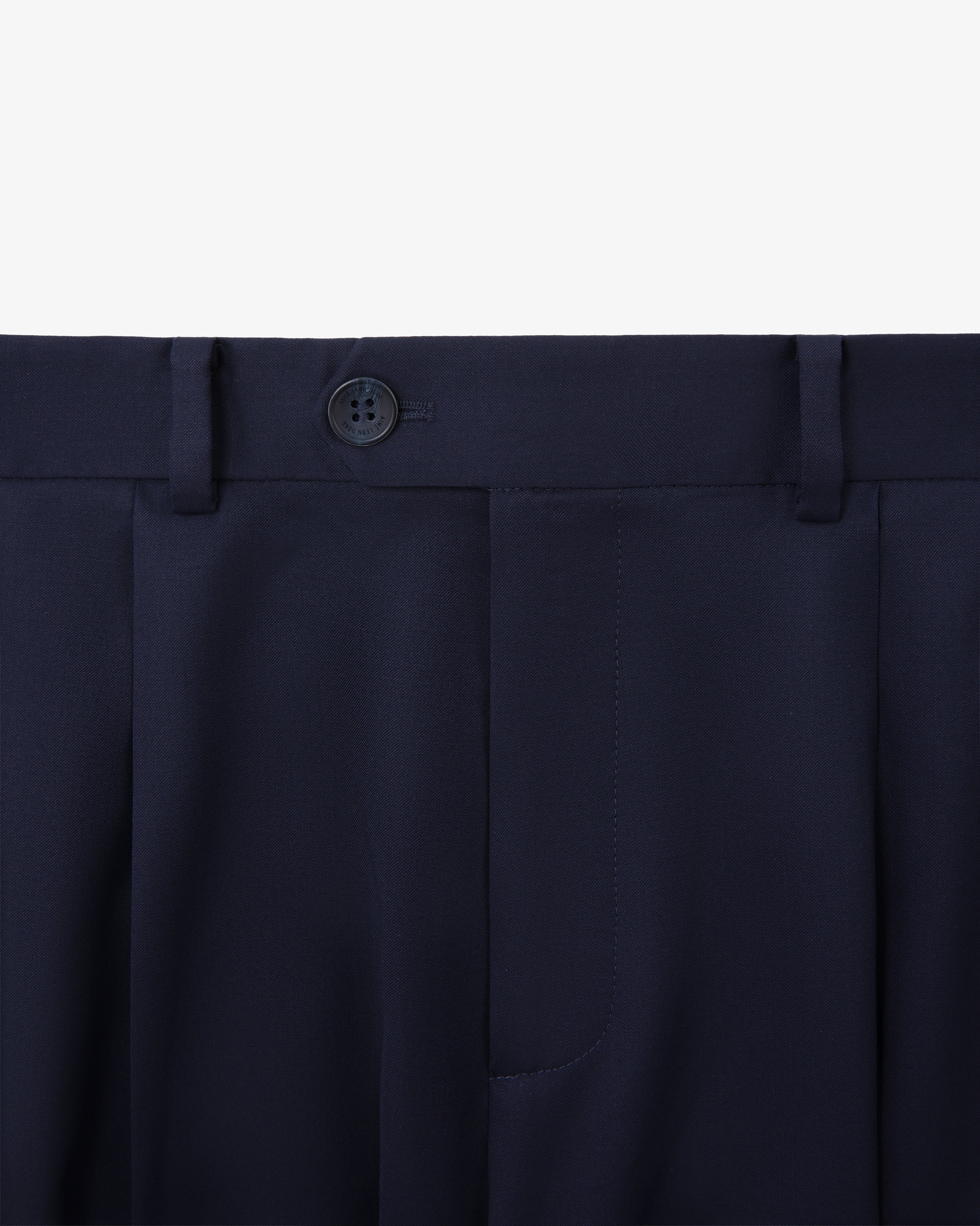 Single-Pleated Gabardine Trouser