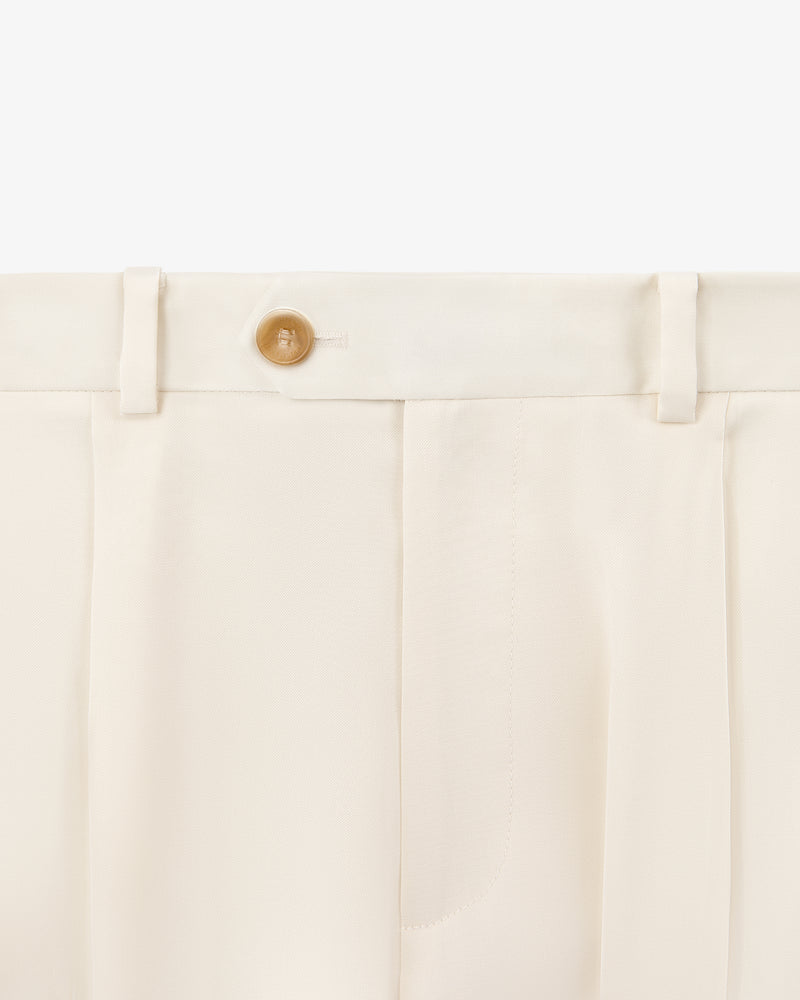 Single-Pleated Gabardine Trouser