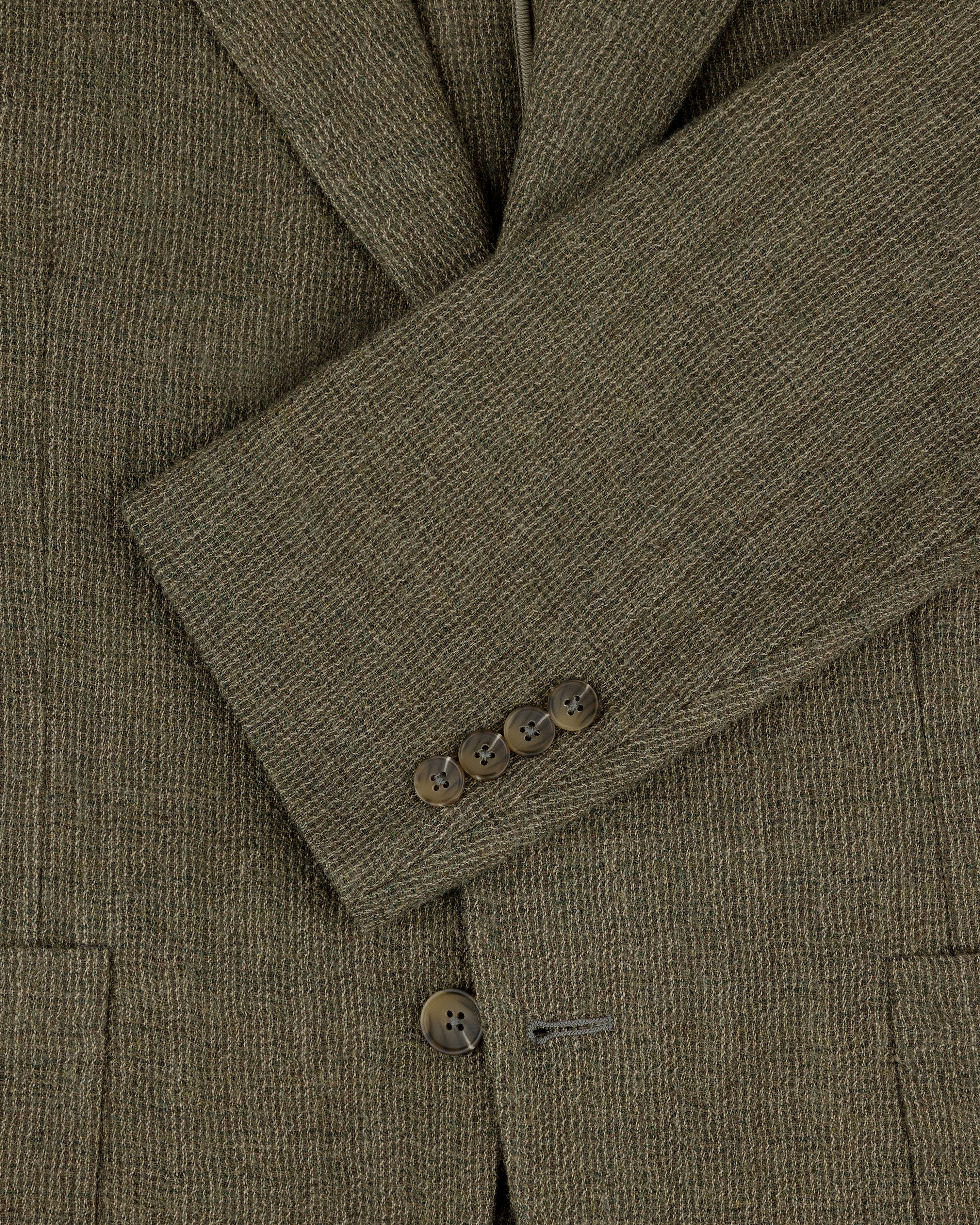Single-Breasted Boiled Wool Suit Jacket