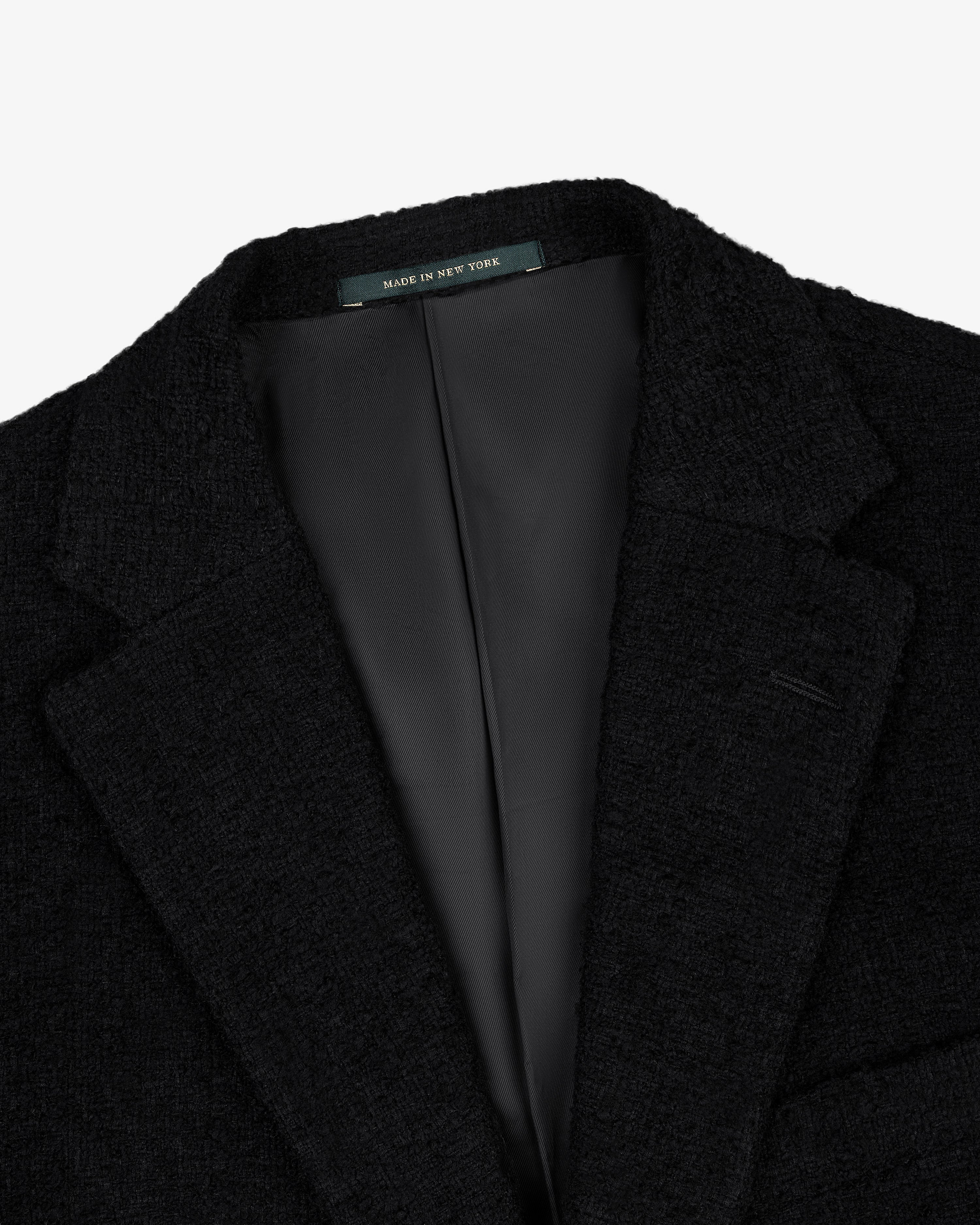 Single-Breasted Boucle Suit Jacket