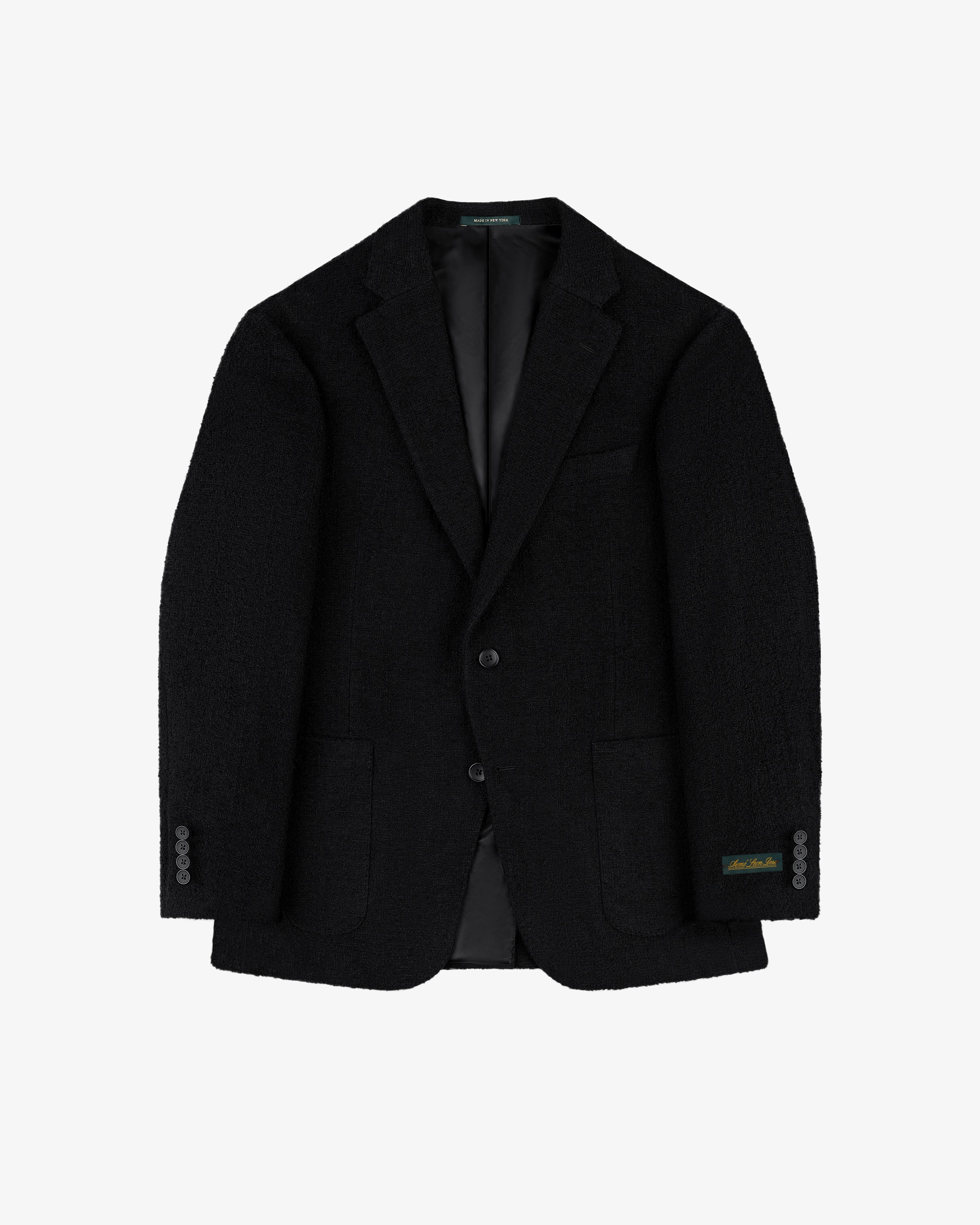 Single-Breasted Boucle Suit Jacket
