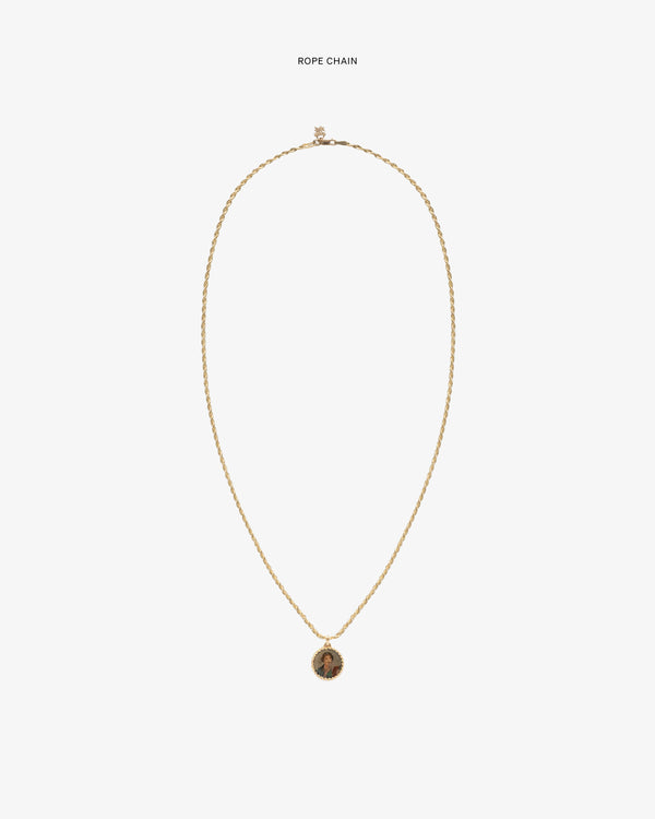 14Kt Gold Sappho Poet Relief Pendant