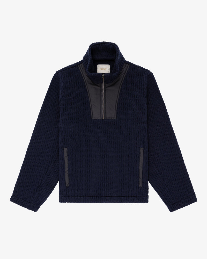 Paneled Half-Zip Pullover