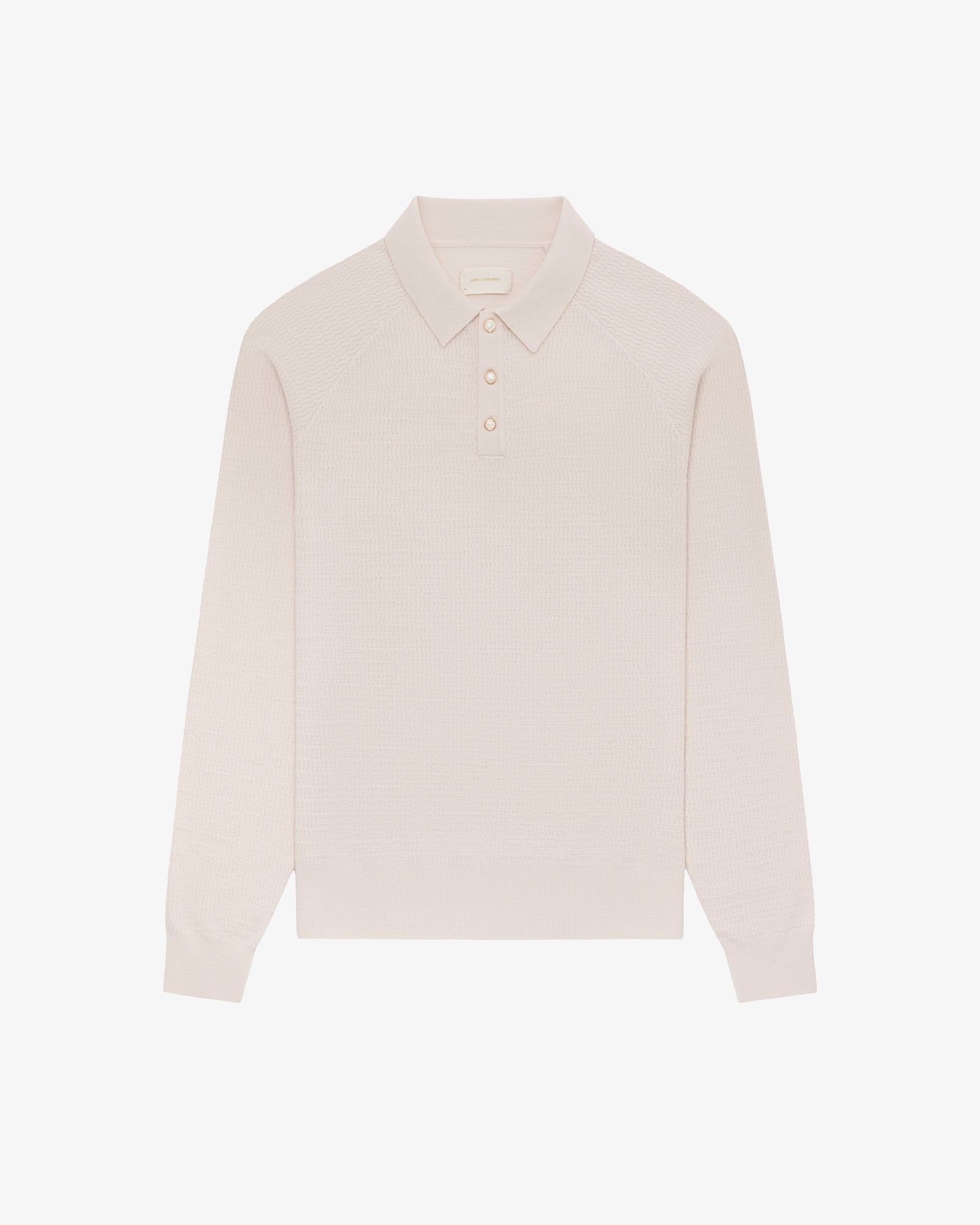 Long-Sleeve Pearl Button Polo