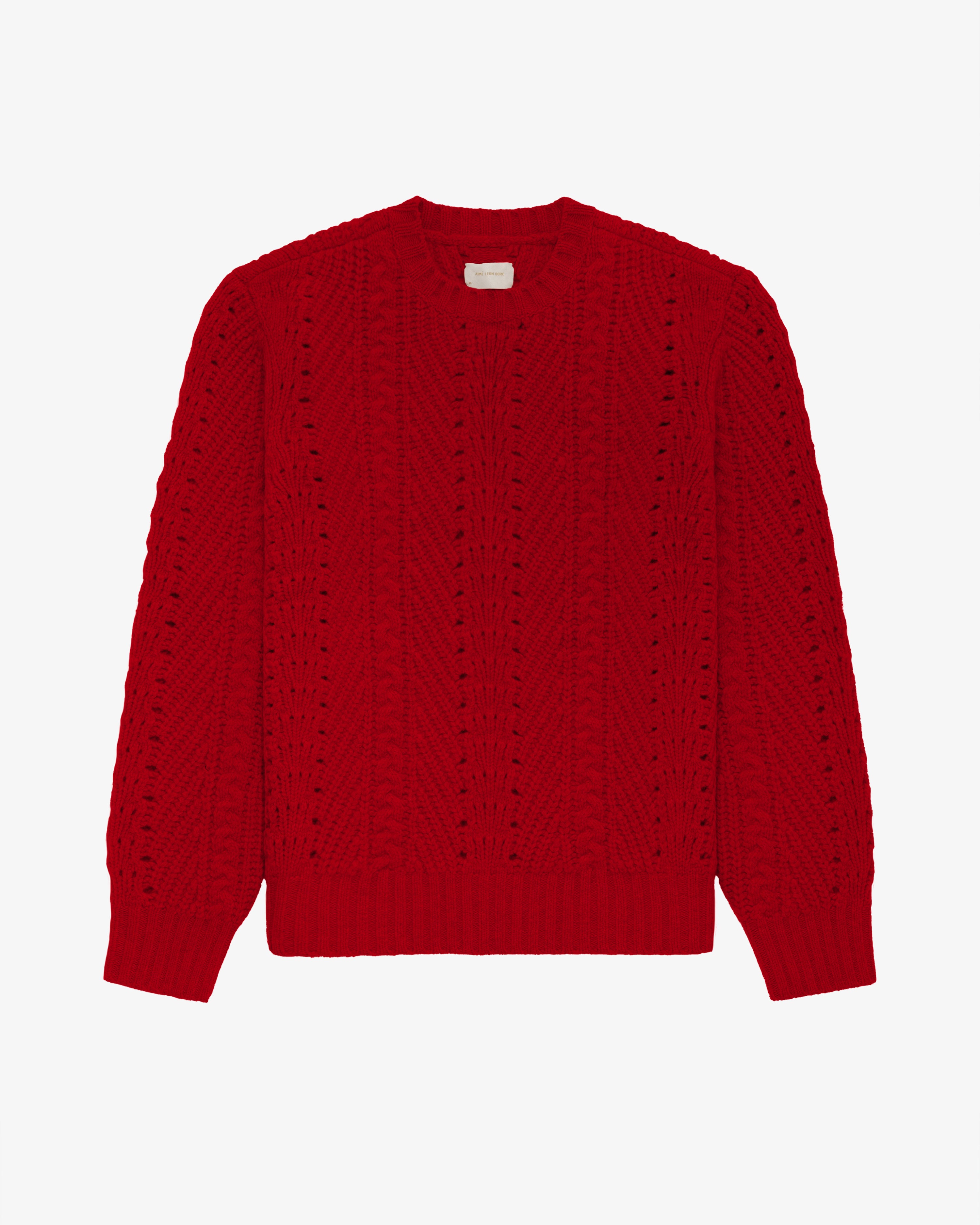 Cable Knit Crewneck Sweater