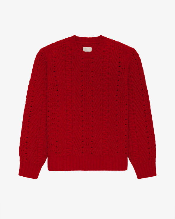 Cable Knit Crewneck Sweater