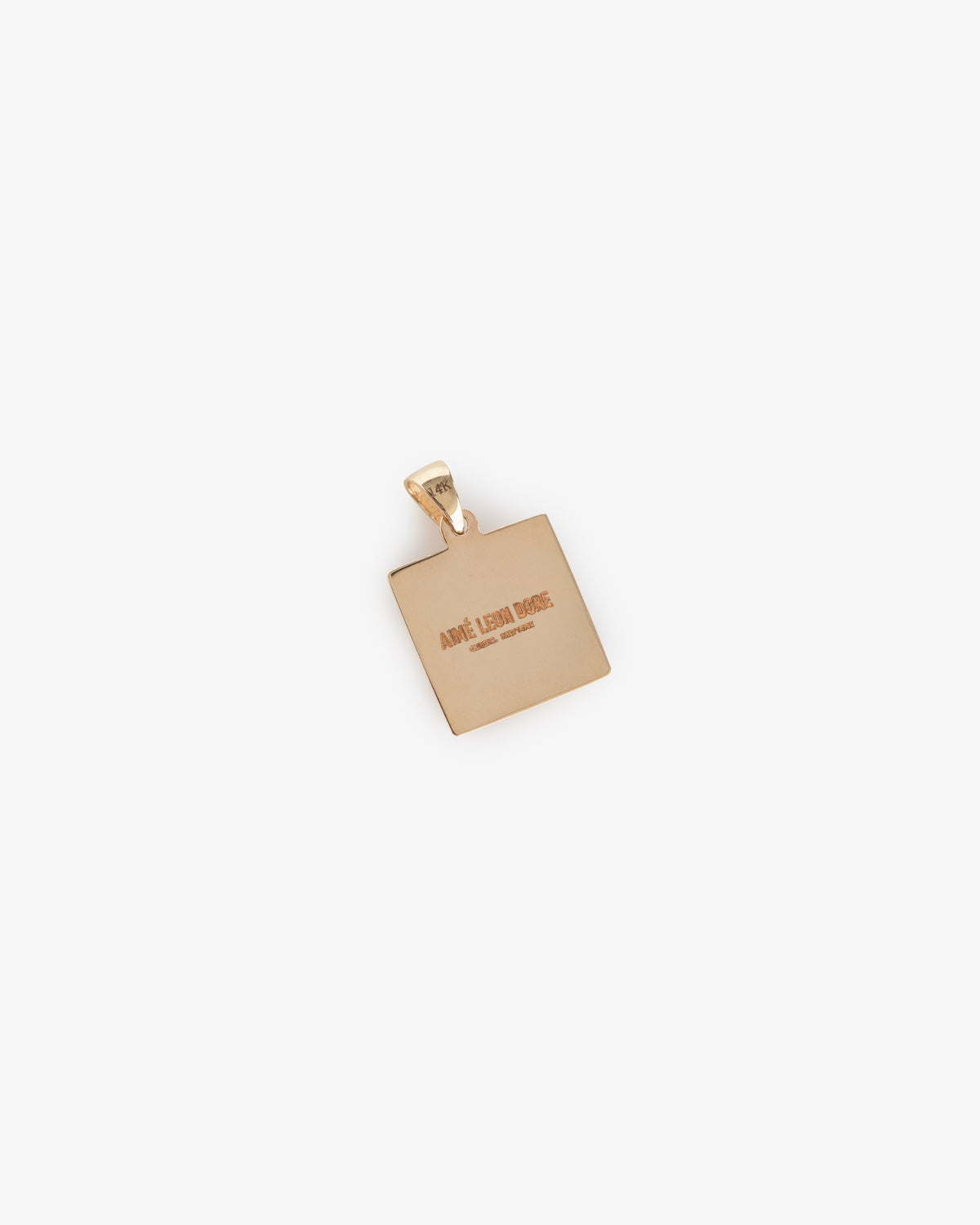 14Kt Gold Floral Crest Pendant, photographed on a white background.
