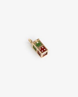 14Kt Gold Lucky Dice Pendant