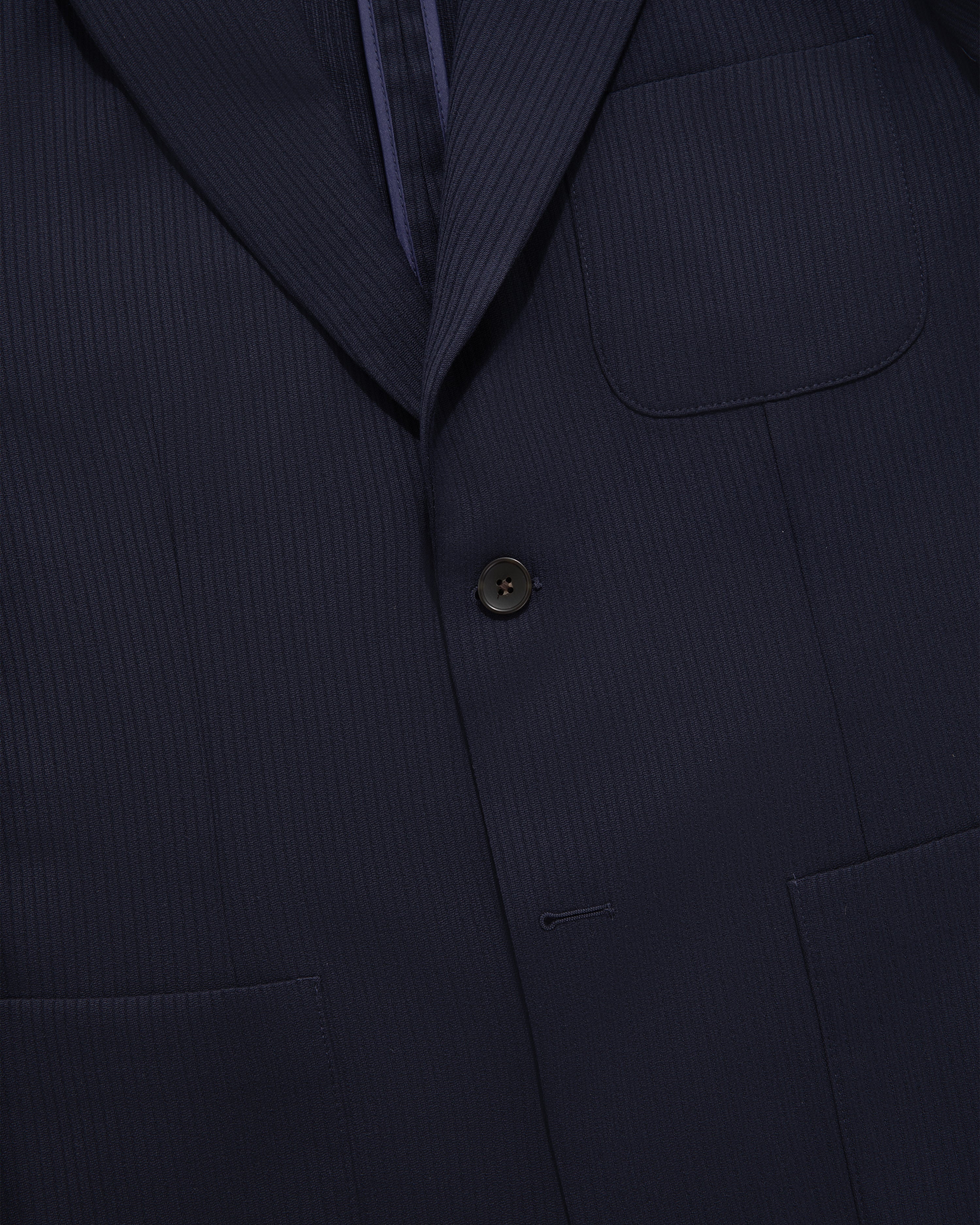 Single-Breasted Wool Suit Jacket