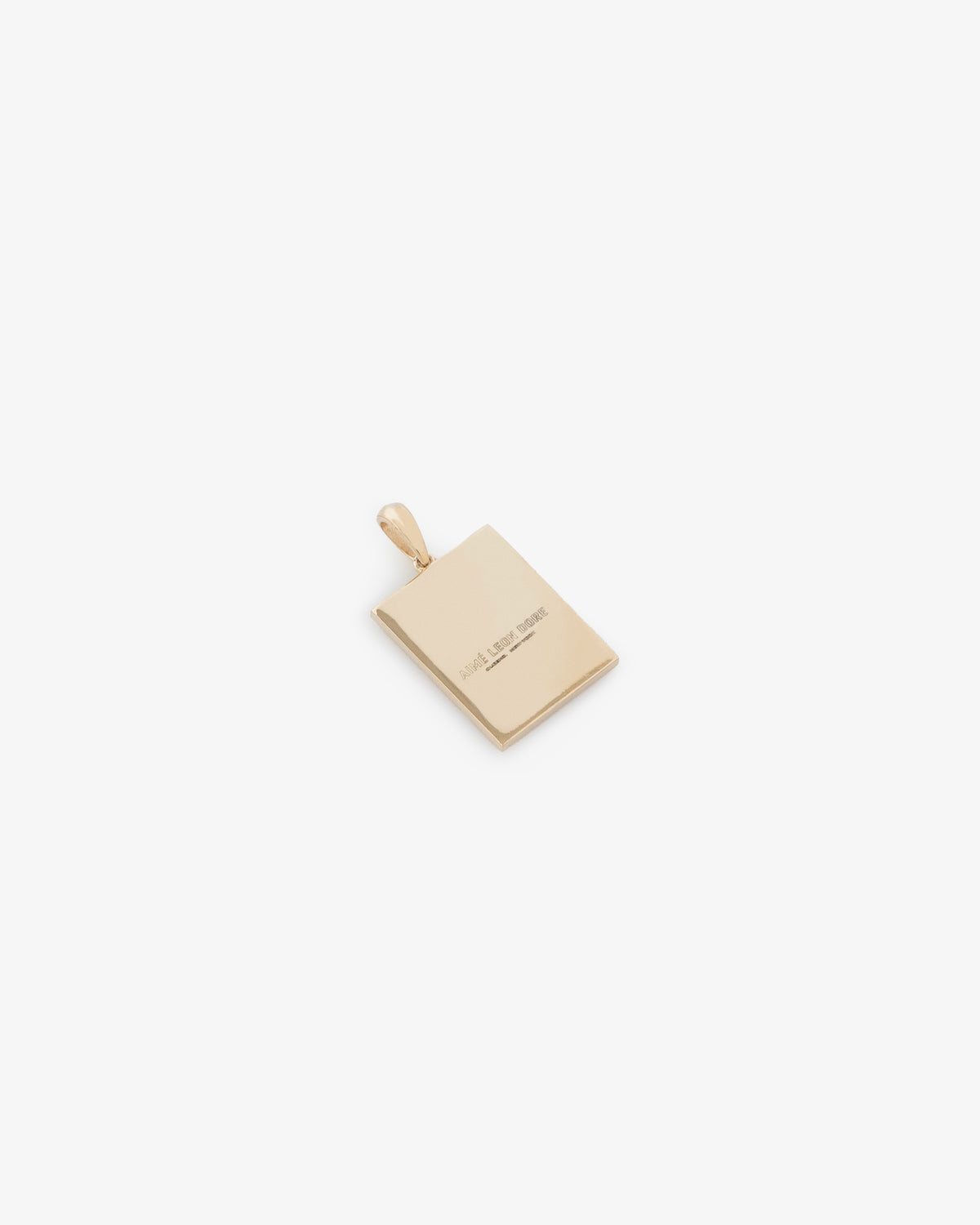 14Kt Gold Saint George Pendant with a small loop, shown flat on a white background.