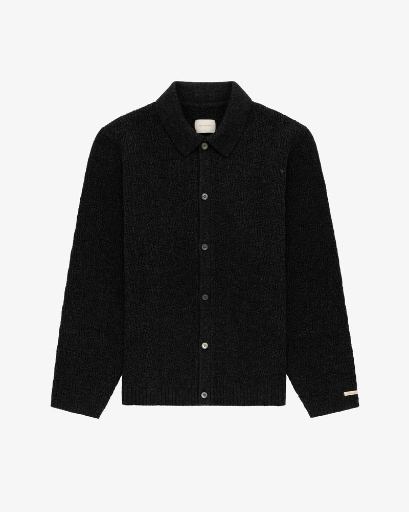 Jacquard Polo Cardigan