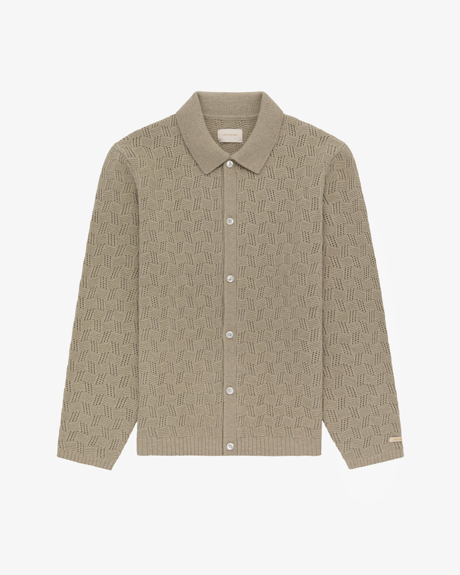 Jacquard Polo Cardigan