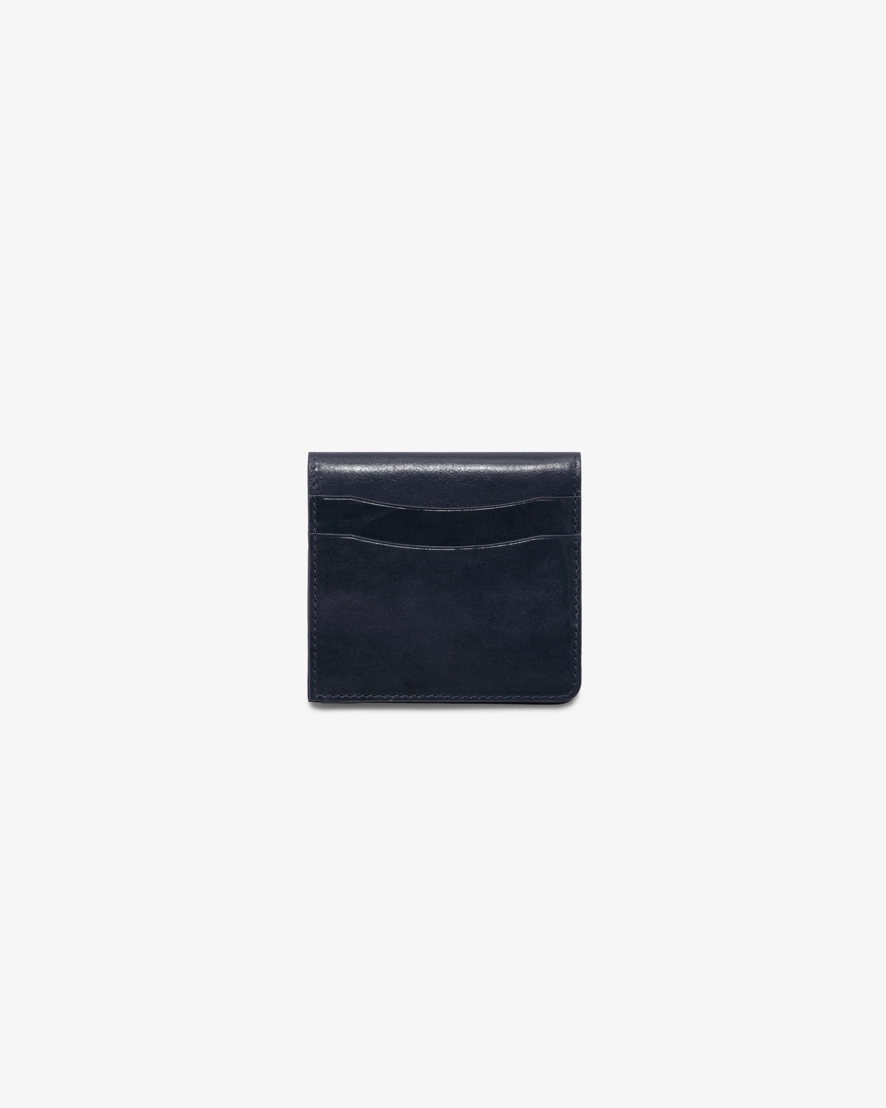 Debossed Logo Leather Bi-Fold Wallet