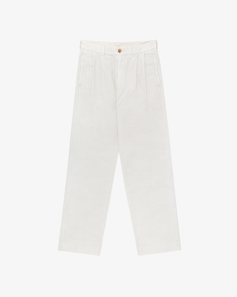 Garment Dyed Double Pleated Pant
